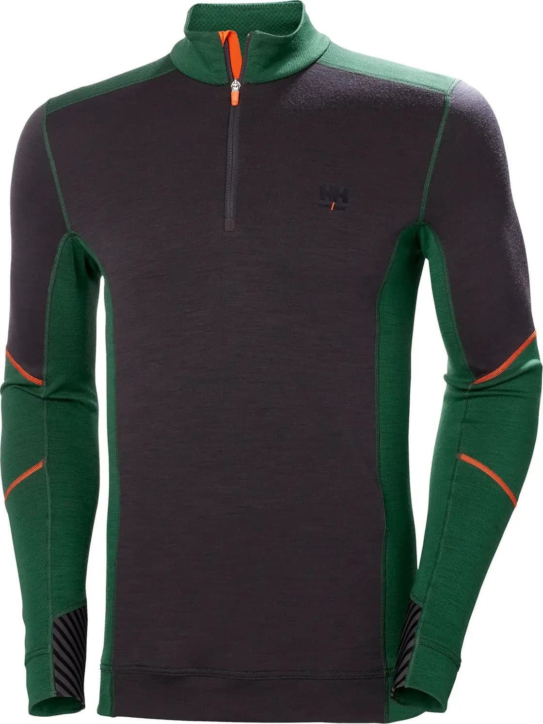 Helly Hansen Workwear Helly Hansen Workwear Men's Halfzip Shirt Lifa Merino Green/Ebony