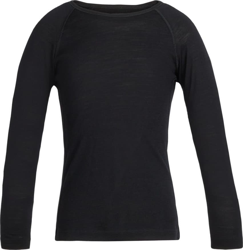 Icebreaker Icebreaker Kids' 200 Oasis Longsleeve Crewe Black