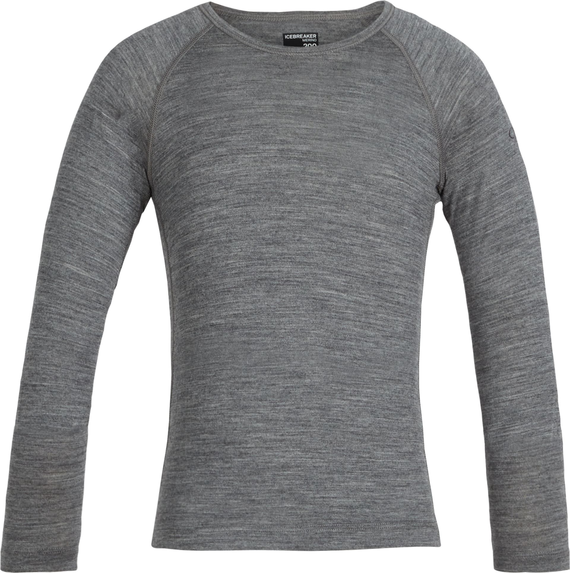 Icebreaker Icebreaker Kids' 200 Oasis Longsleeve Crewe Gritstone Heather