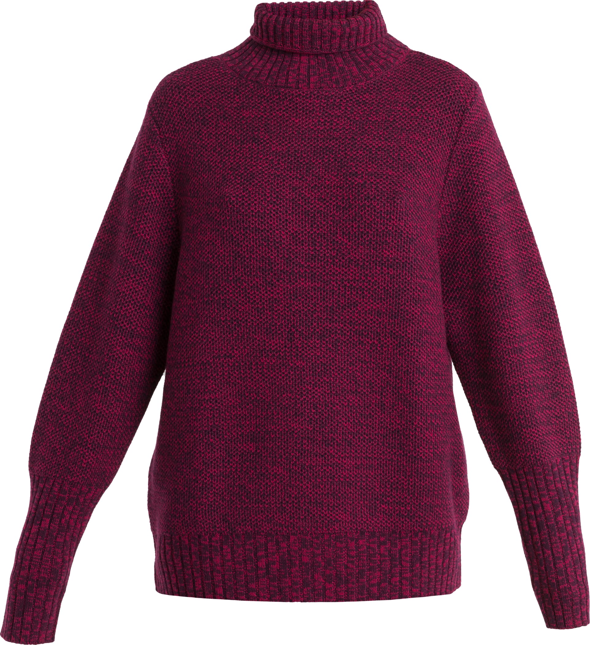 Icebreaker Women's Seevista Funnel Neck Sweater Nightshade/Electron Pink