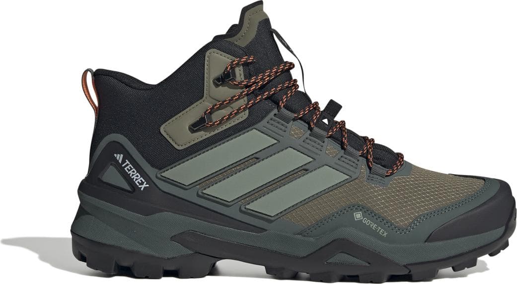 Adidas Men's Terrex Skychaser Mid GORE-TEX Hiking Shoes Olive Strata/Silver Green/Core Black
