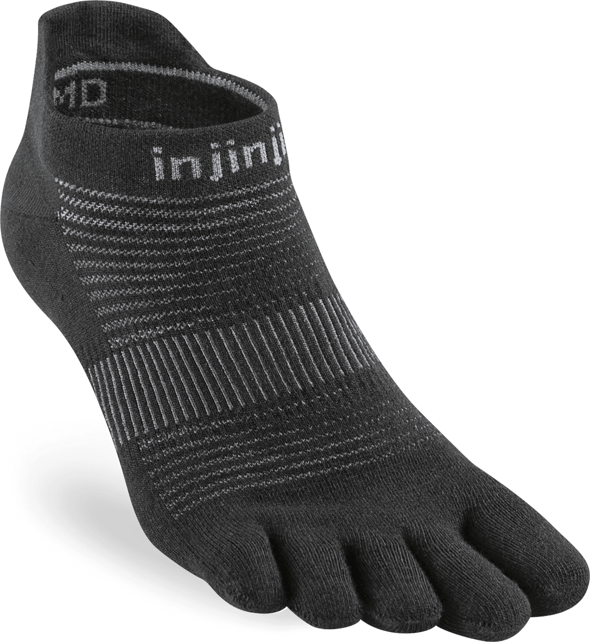 Injinji Men's Run Original Weight No-Show Black