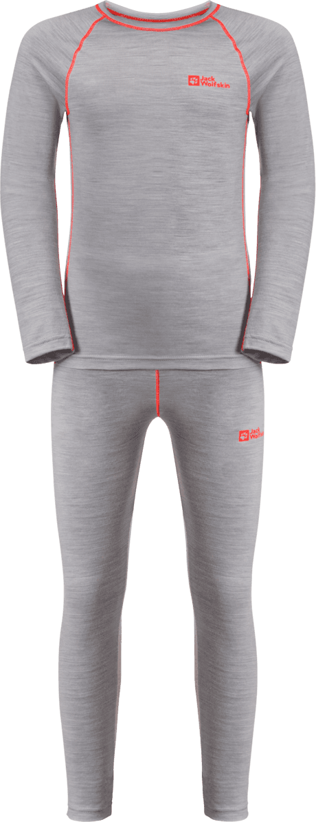 Jack Wolfskin Kids' Merino Baselayer Set Pebble