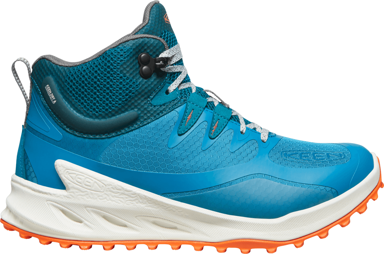 Keen Women's Zionic Mid Waterproof Boot Fjord Blue-Tangerine