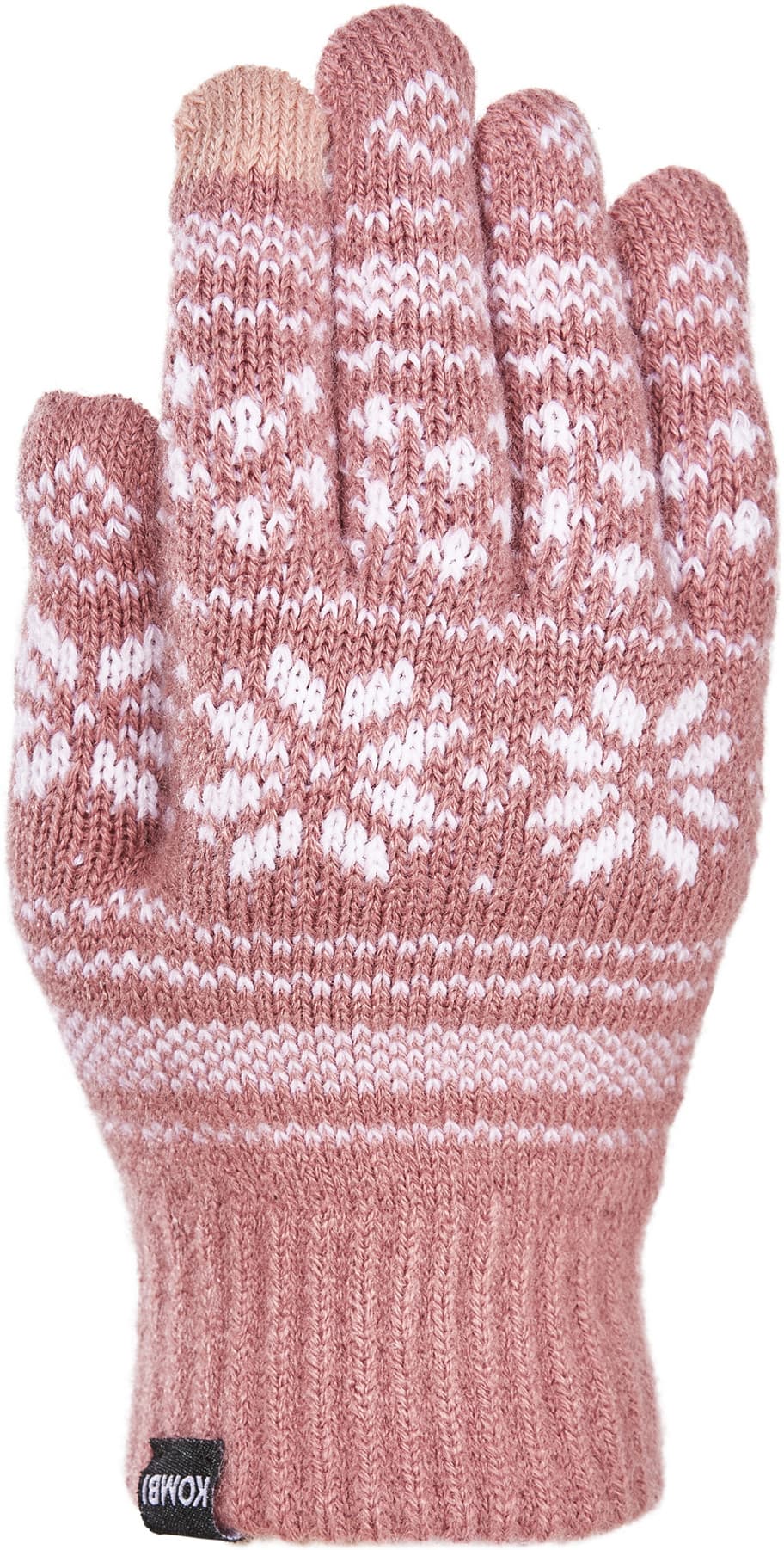 Kombi Kombi Unisex Nordic Jacquard Gloves Nostalgia Rose