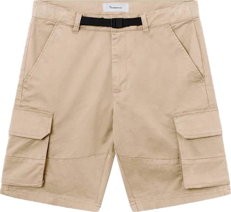 Knowledge Cotton Apparel Men's Cargo Stretched Twill Shorts Light Feather Gray
