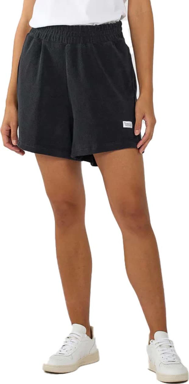 Knowledge Cotton Apparel Knowledge Cotton Apparel Women's Terry Elastic Waist Shorts Black Jet