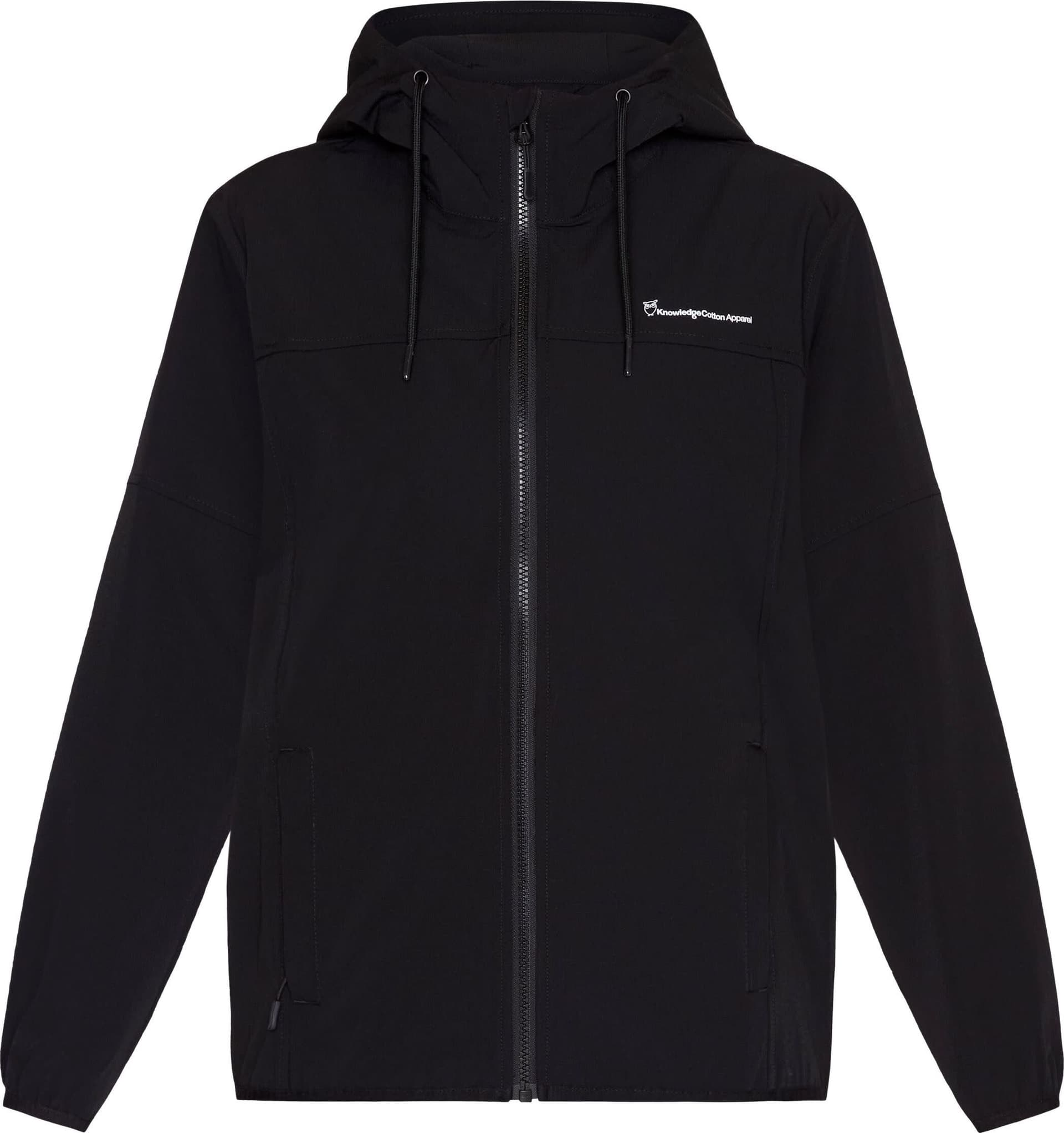 Knowledge Cotton Apparel Women's Stretchy Ribstop Trail Jacket Black Jet
