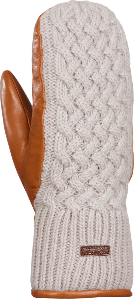 Kombi Kombi Women's Ariana Leather and Knit Mittens Moonstone