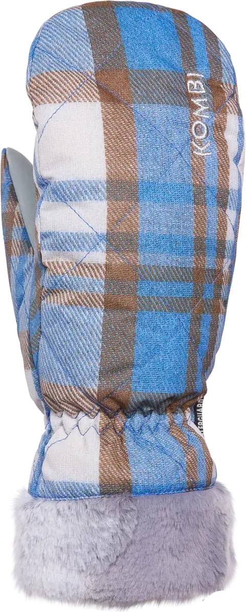 Kombi Kombi Women's Canadienne Mittens Silky Blue Tartan