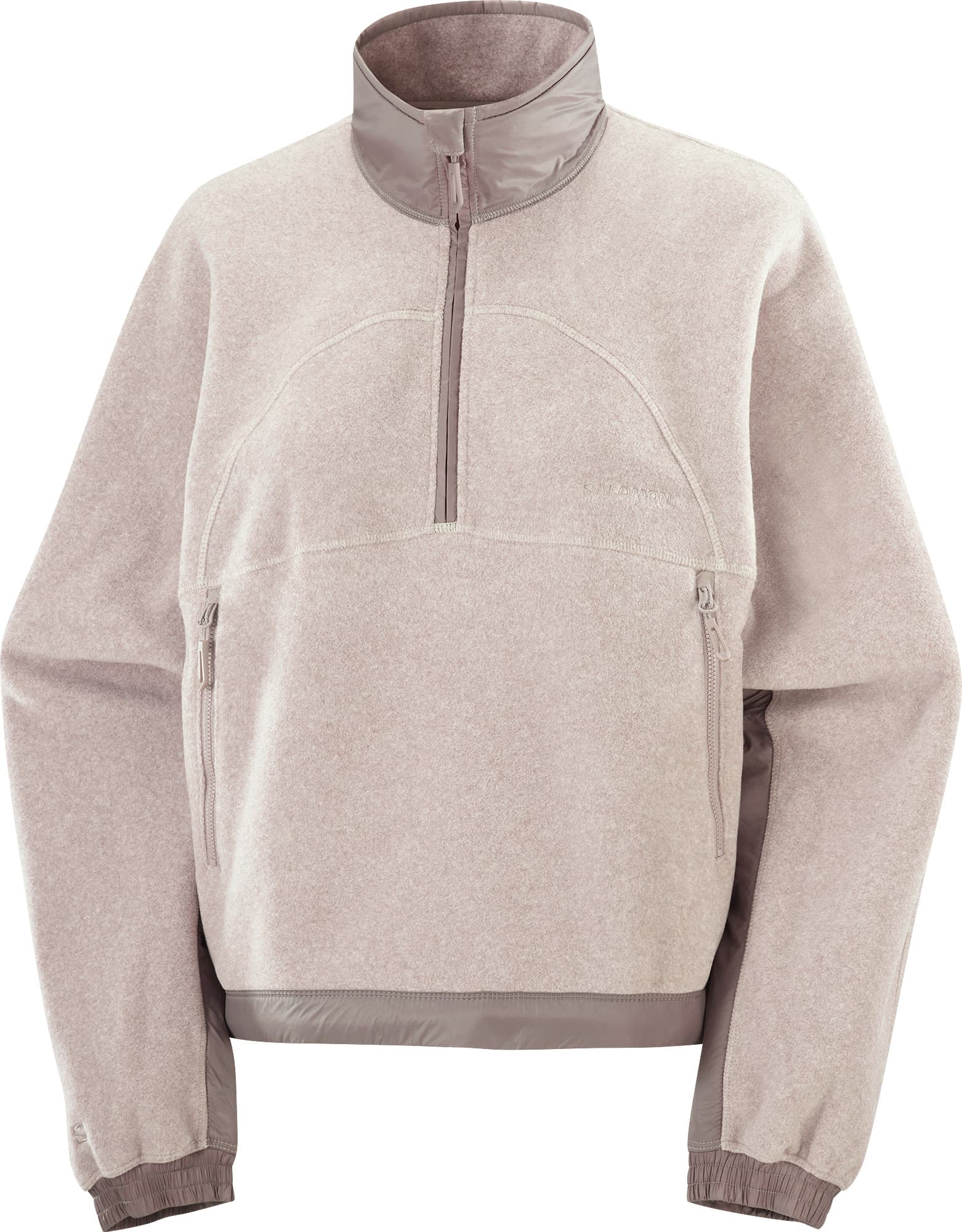 Salomon Women's Chroma Fleece Crop Half Zip Etherea / Iron