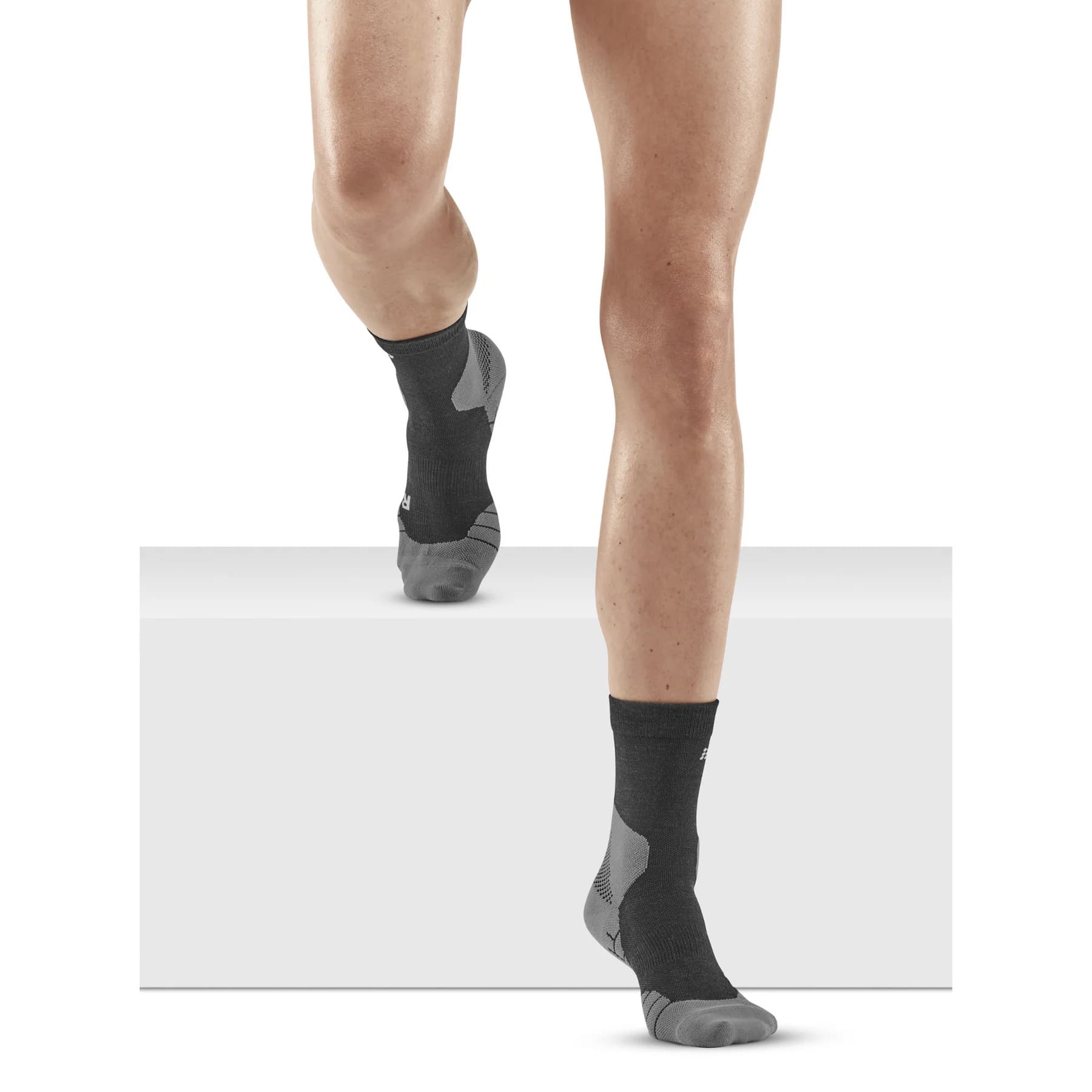 CEP Women's Hiking Light Merino Mid Cut Compression Socks Black