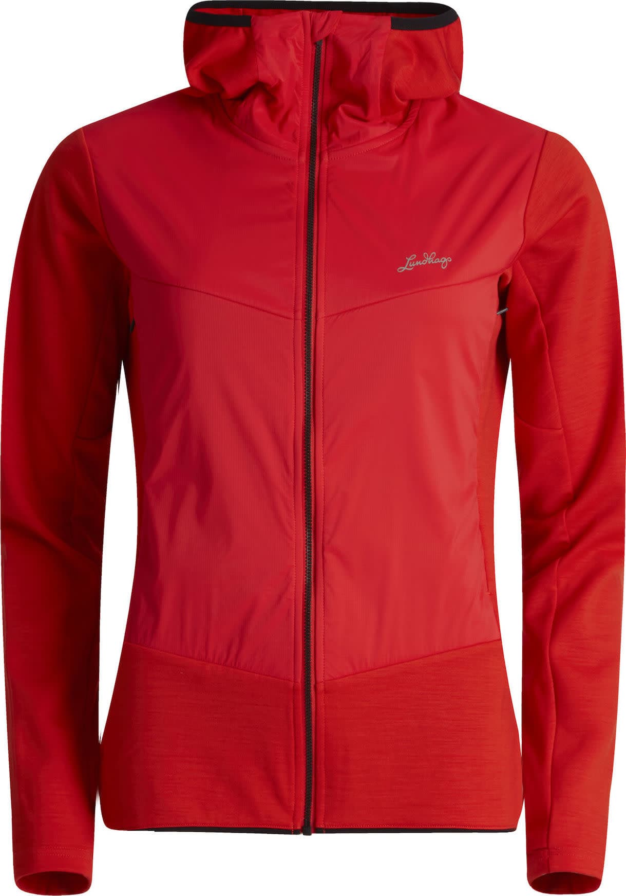 Lundhags Women's Padje Merino Block Hoodie Lively Red