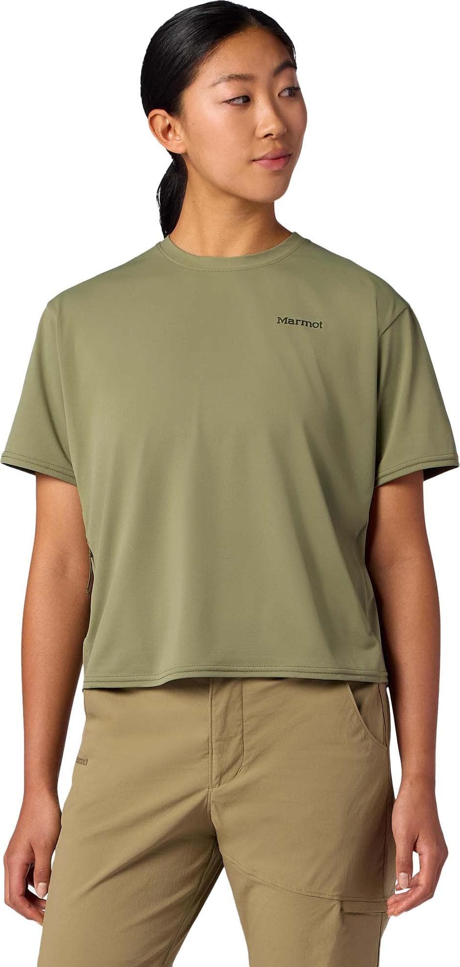 Marmot Women's Airexchange Upf 50 Crew Ss Olive Grove