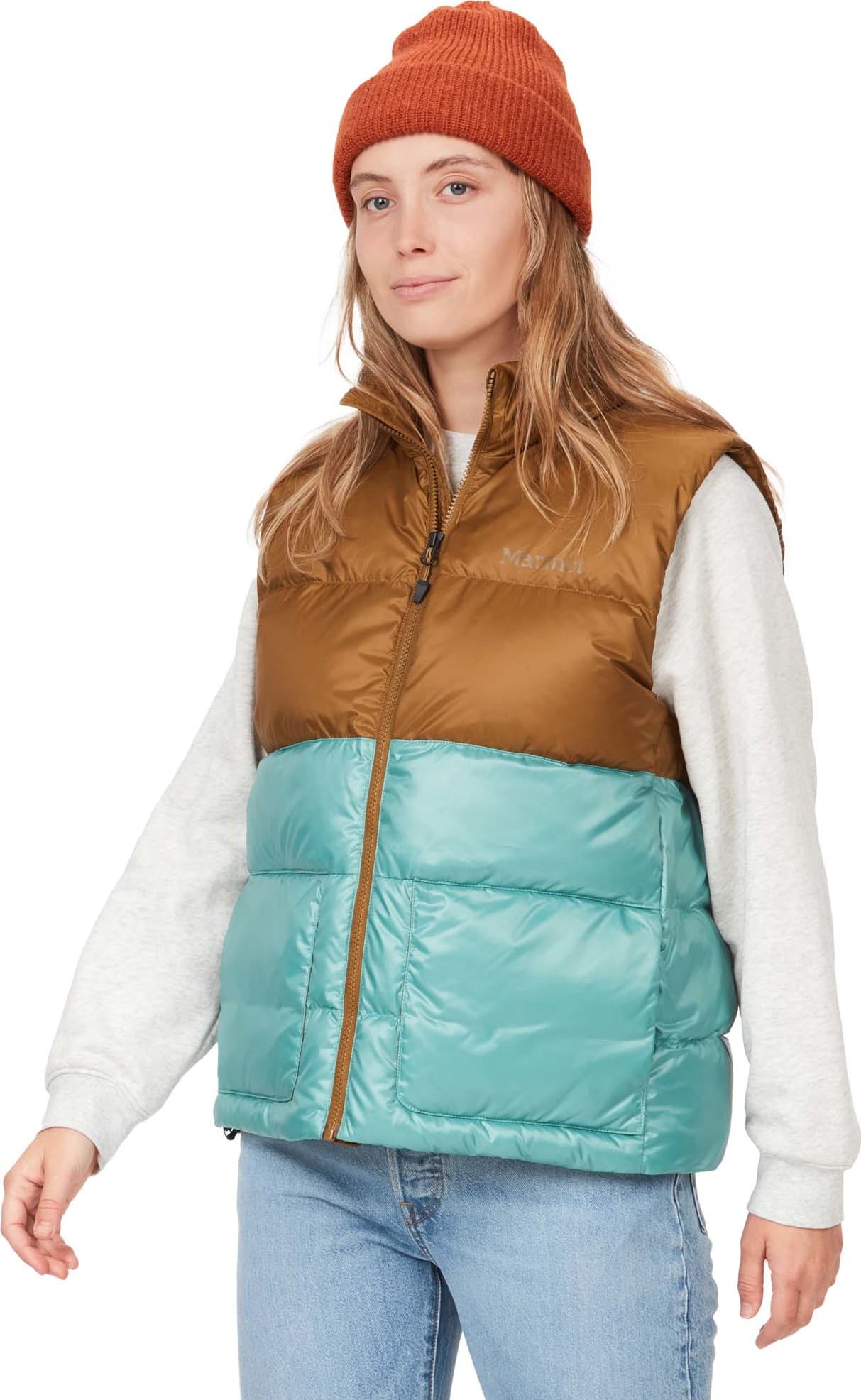 Marmot Marmot Women's Guides Down Vest Hazel/Blue Agave