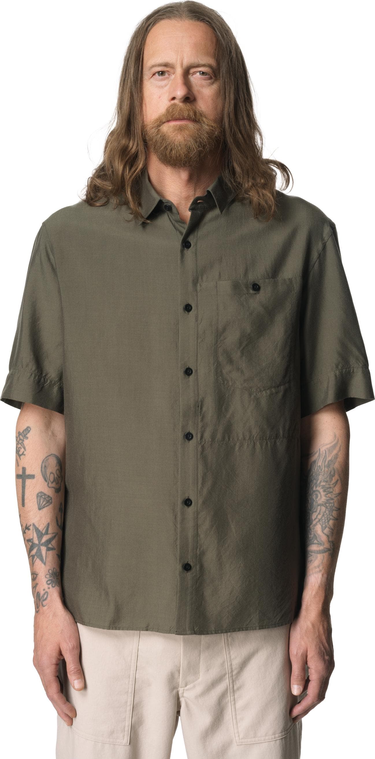 Houdini Houdini Men's Tree Shortsleeve Shirt Dawn Green