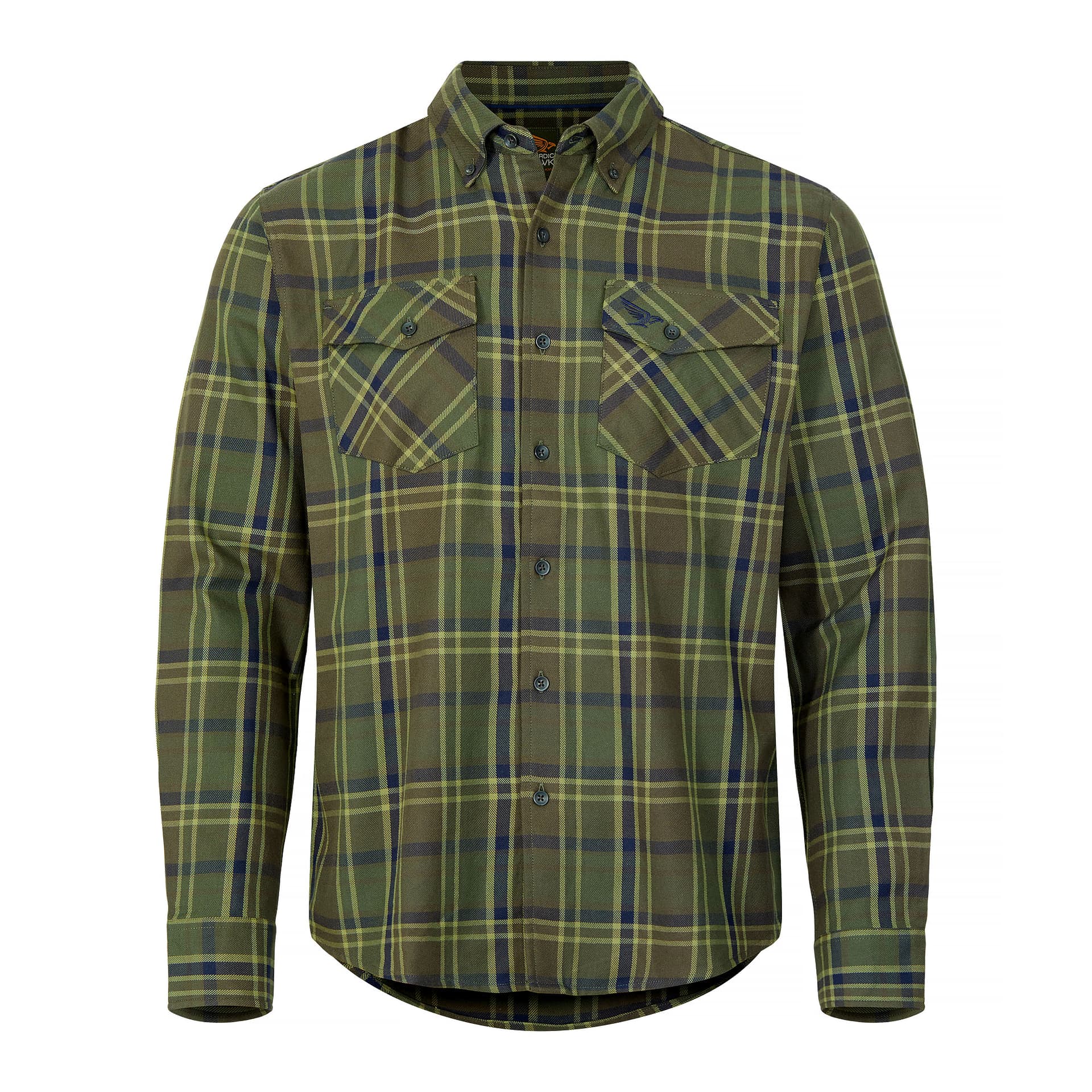 Nordic Hawk Nordic Hawk Vartorp LS Flannel Shirt Men Deep Depths