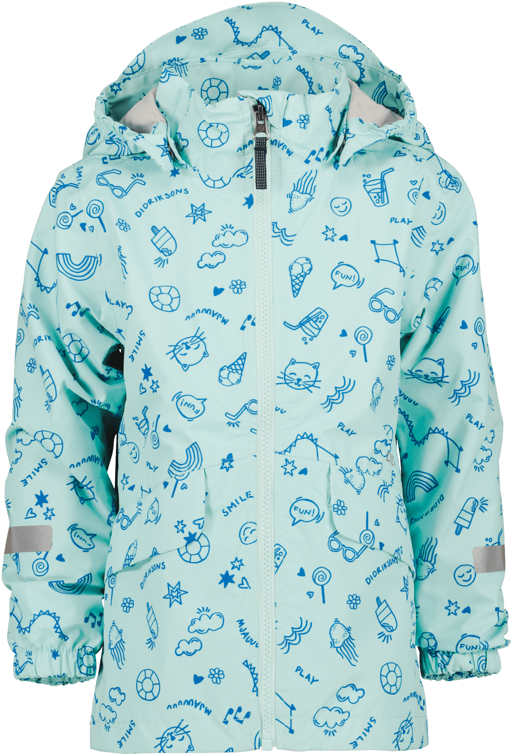 Didriksons Kids' Norma Printed Jacket 3 Doodle Pale Mint