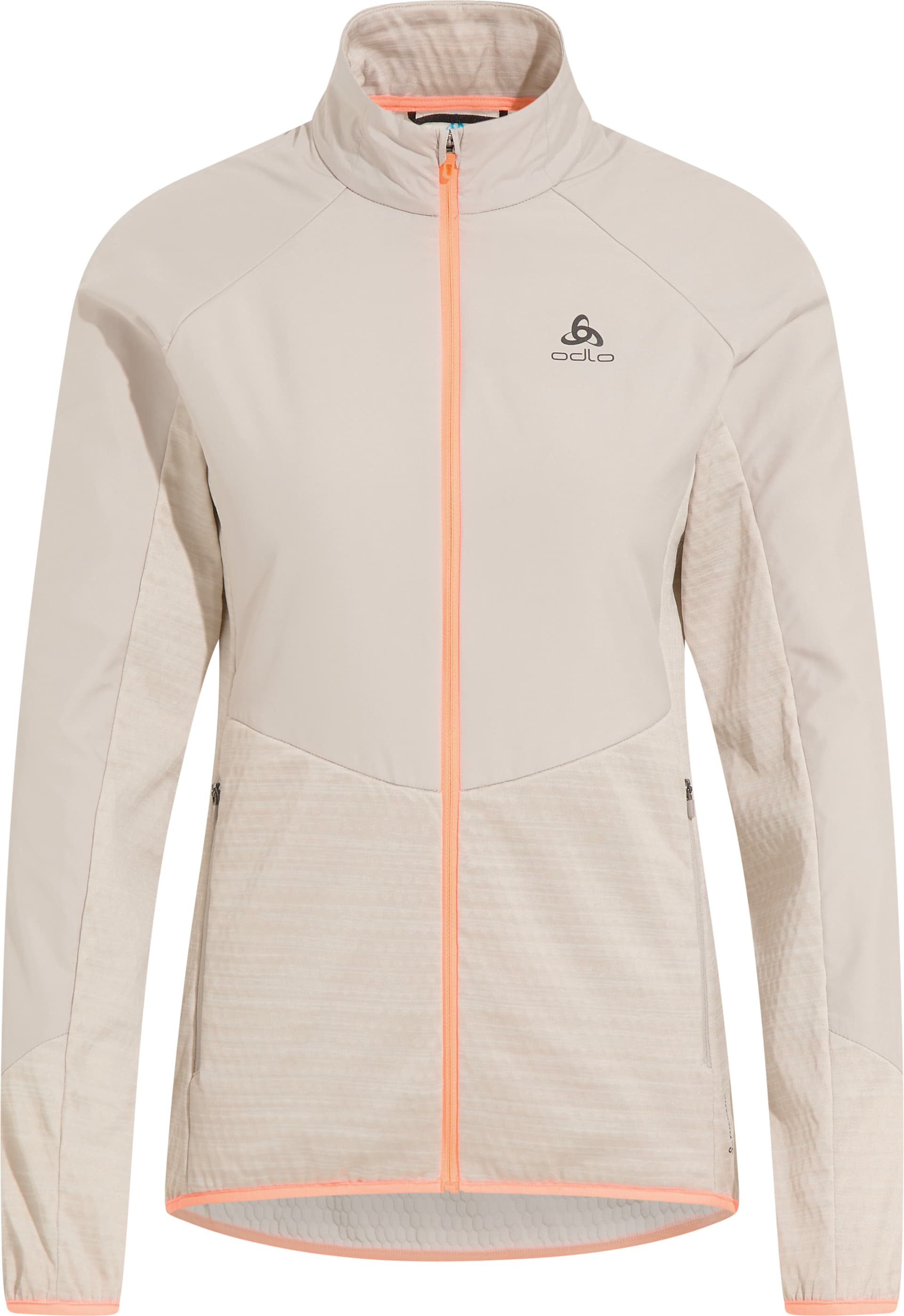 Odlo Women's Run Easy Warm Hybrid Jacket Silver Cloud/Live Wire