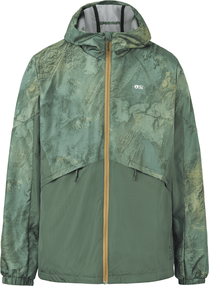 Picture Organic Clothing Men's Laman Print Jacket Geology Green