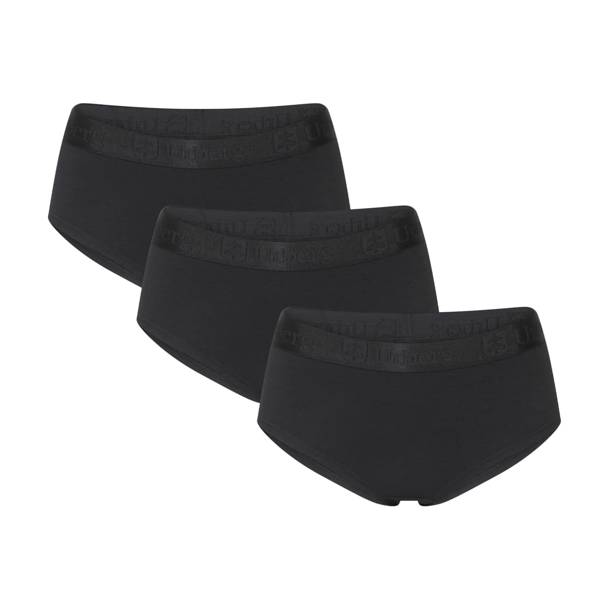Urberg Women's Bamboo Hipsters 3-Pack Black Beauty