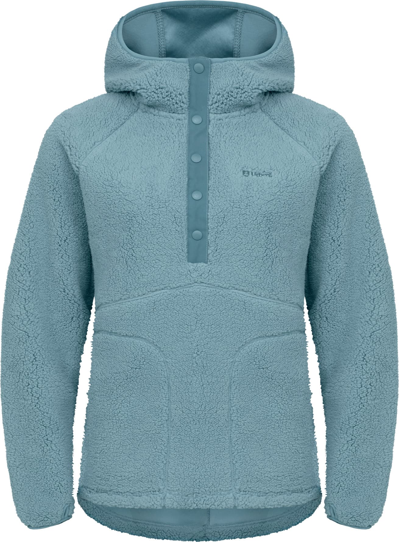 Urberg Women's Soft Pile Fleece Hoodie Stone Blue