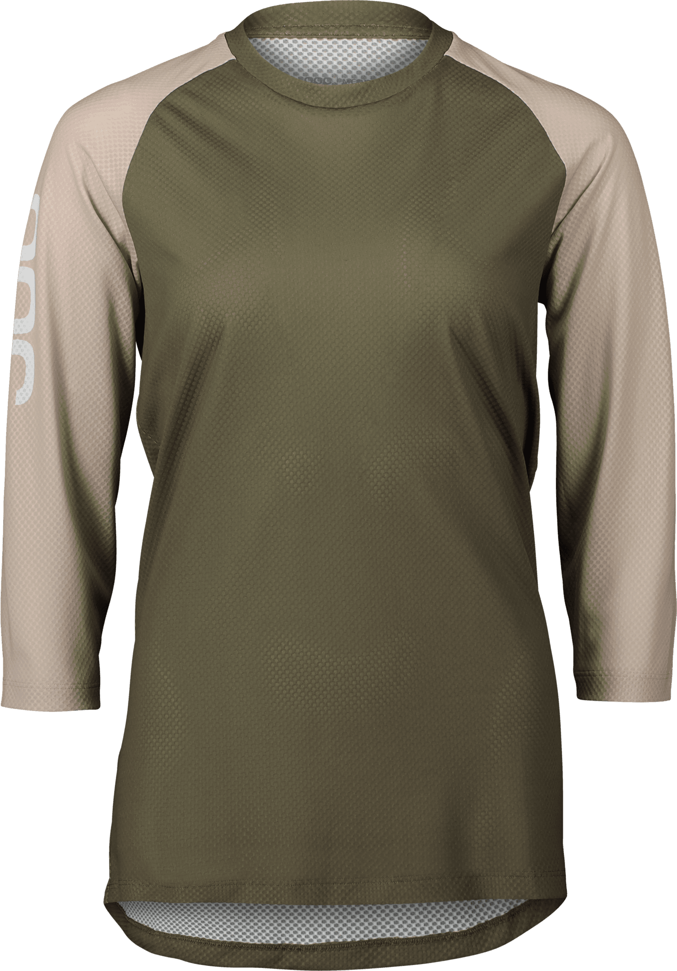 POC POC Women's MTB Pure 3/4 Jersey Epidote Green/Light Sandstone Beige