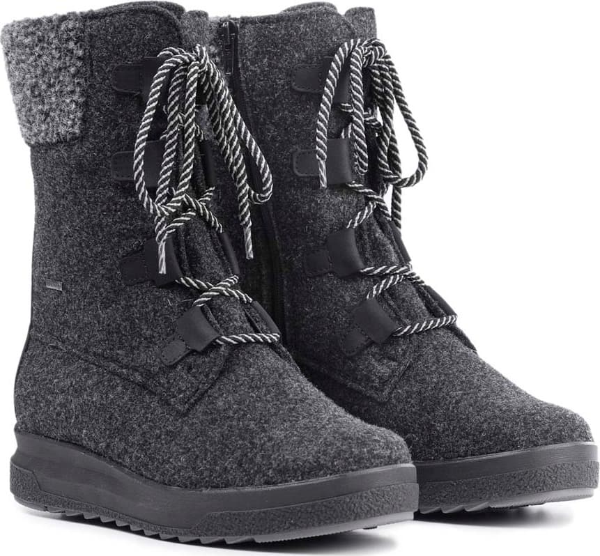 Pomar Pomar Women's Reki Gore-Tex Felt Boot Granit Felt/Black Waxy Leather