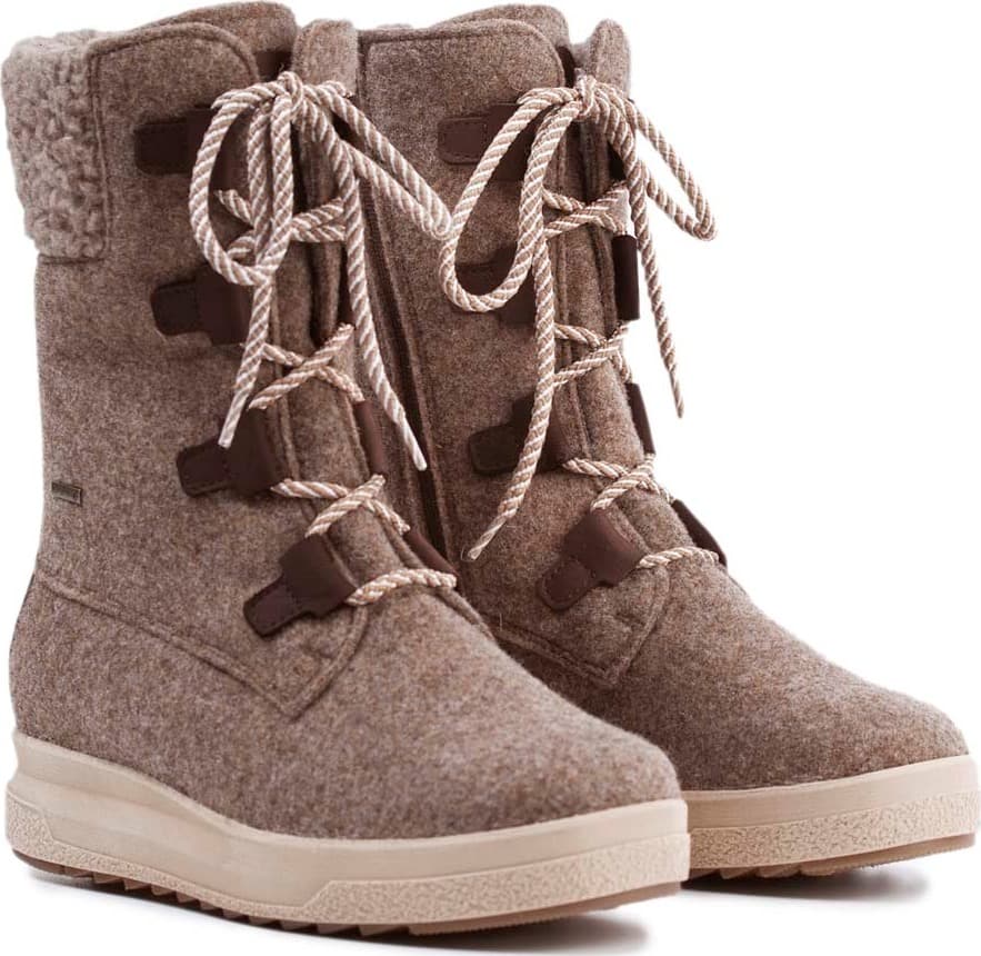 Pomar Pomar Women's Reki Gore-Tex Felt Boot Sand Felt/Bark Waxy Leather