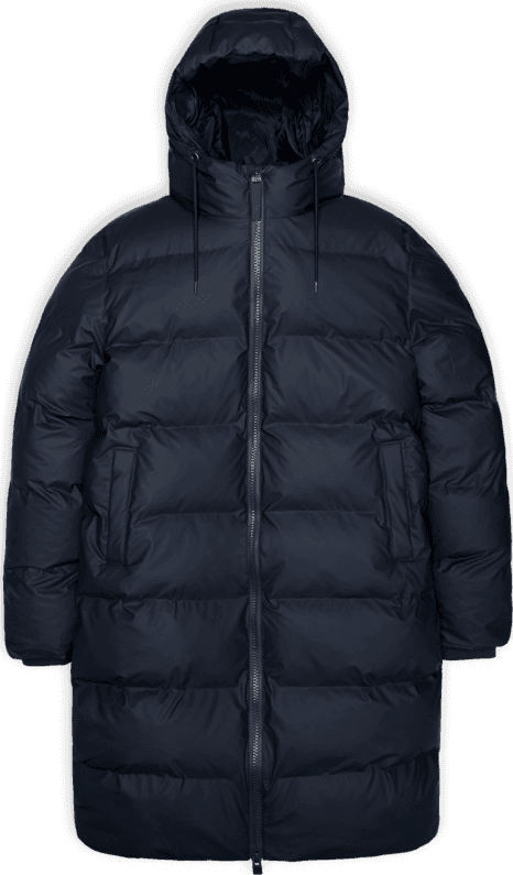 Rains Rains Unisex Alta Long Puffer Jacket Navy
