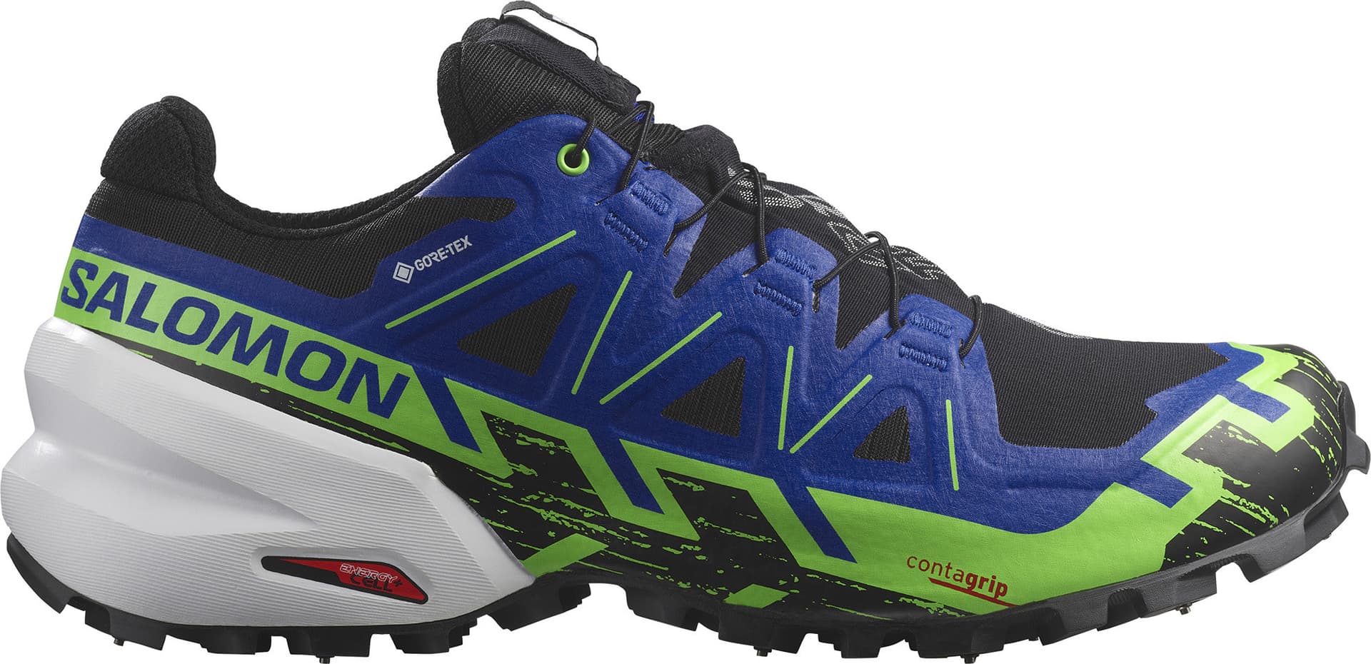 Salomon Unisex Spikecross 6 GORE-TEX Black/Surf The Web/Green Gecko