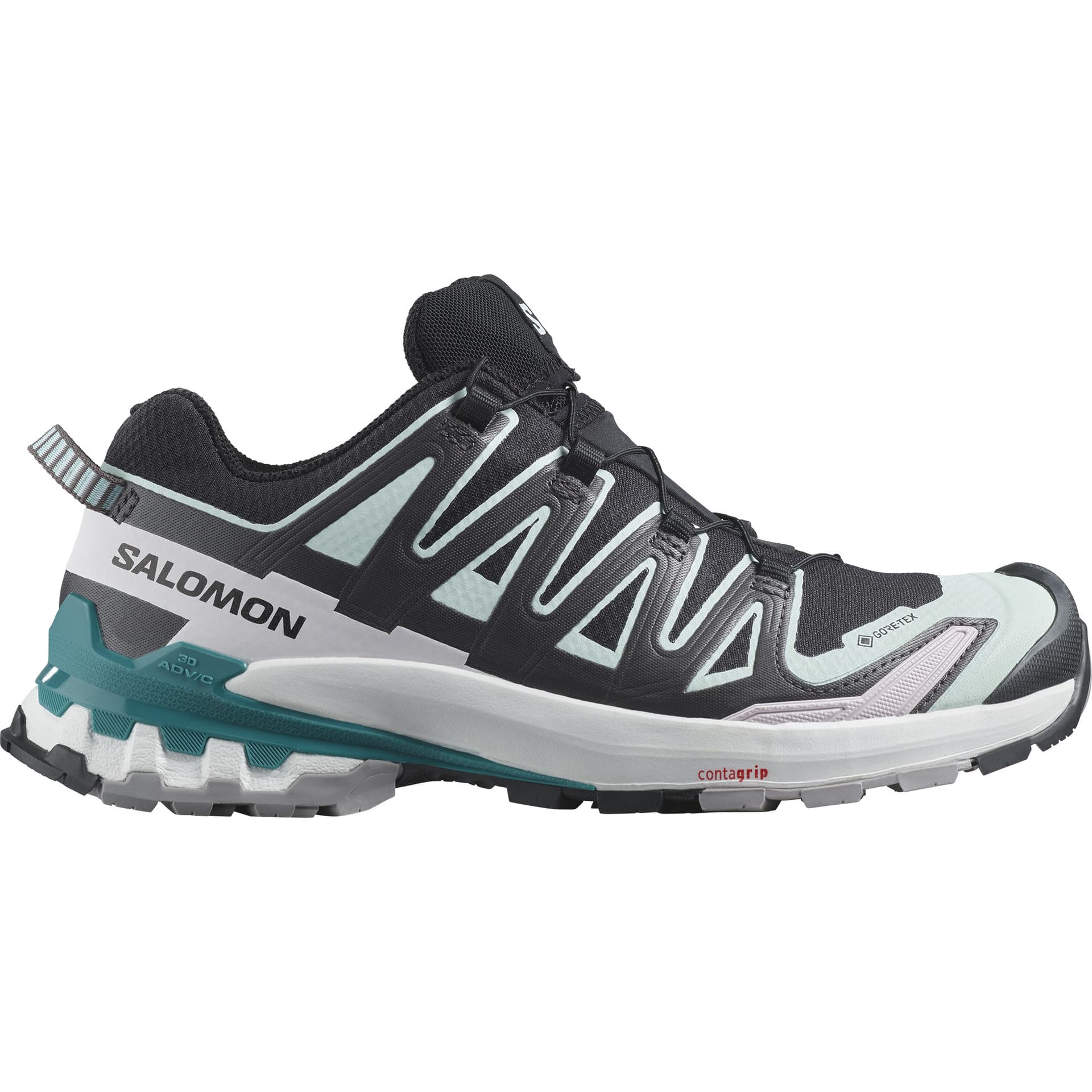 Salomon Women's XA Pro 3D V9 GORE-TEX Black/Bleached Aqua/Harbor Blue