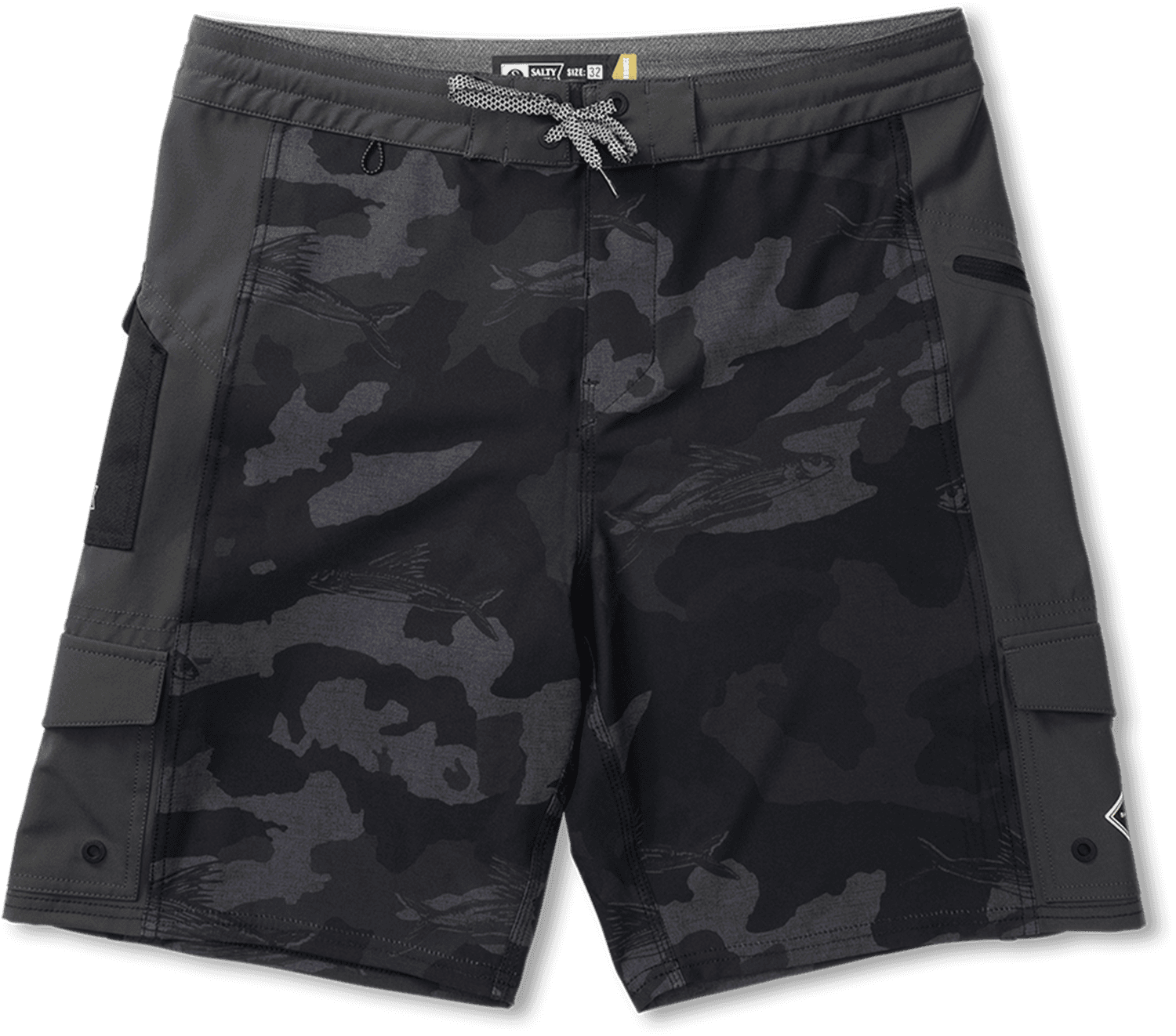 Salty Crew Men's Transom Utility Boardshort Black Camo
