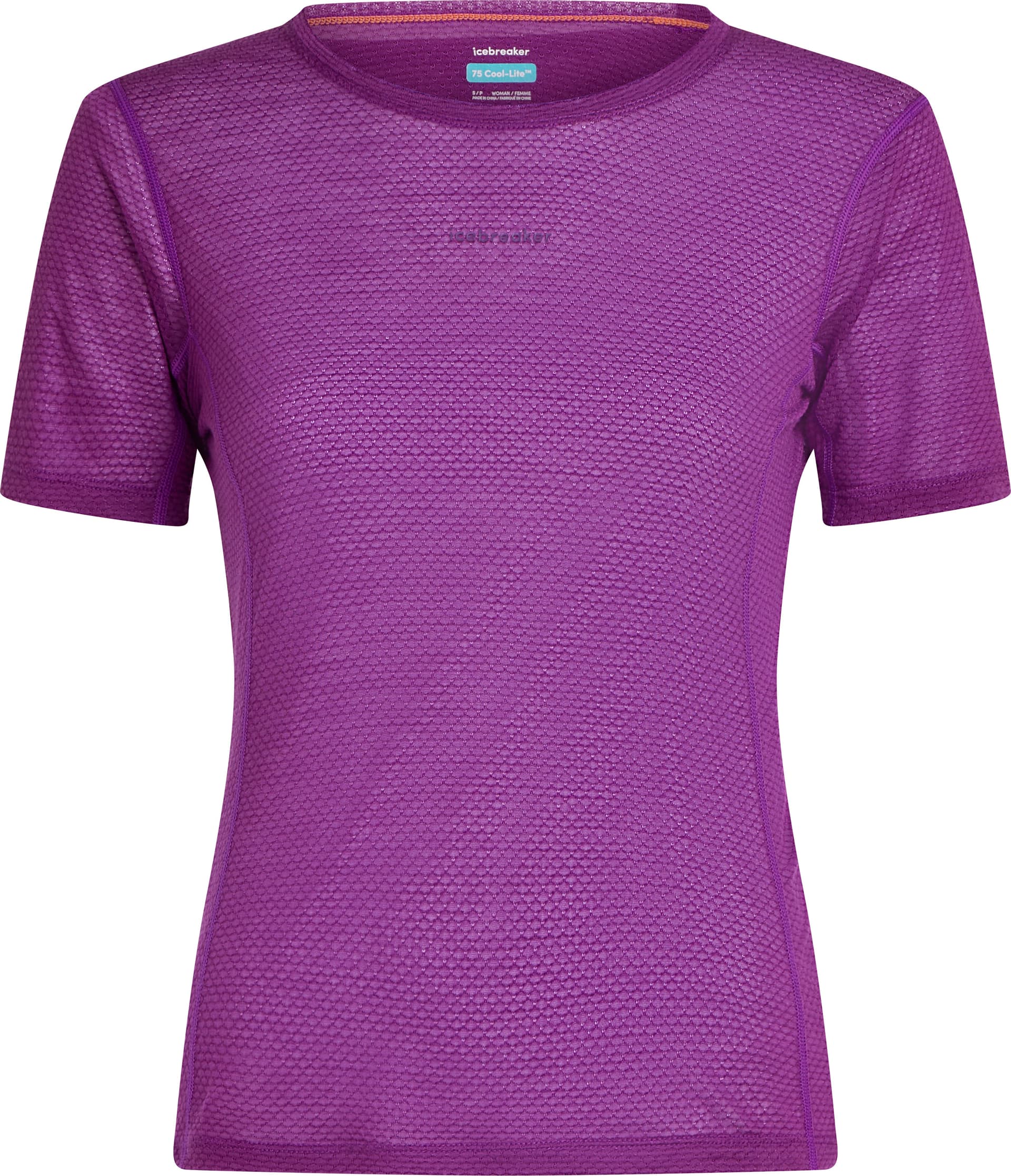 Icebreaker Women's Merino 75 Cool-Lite Featherlight Shortsleeve Crewe Passion