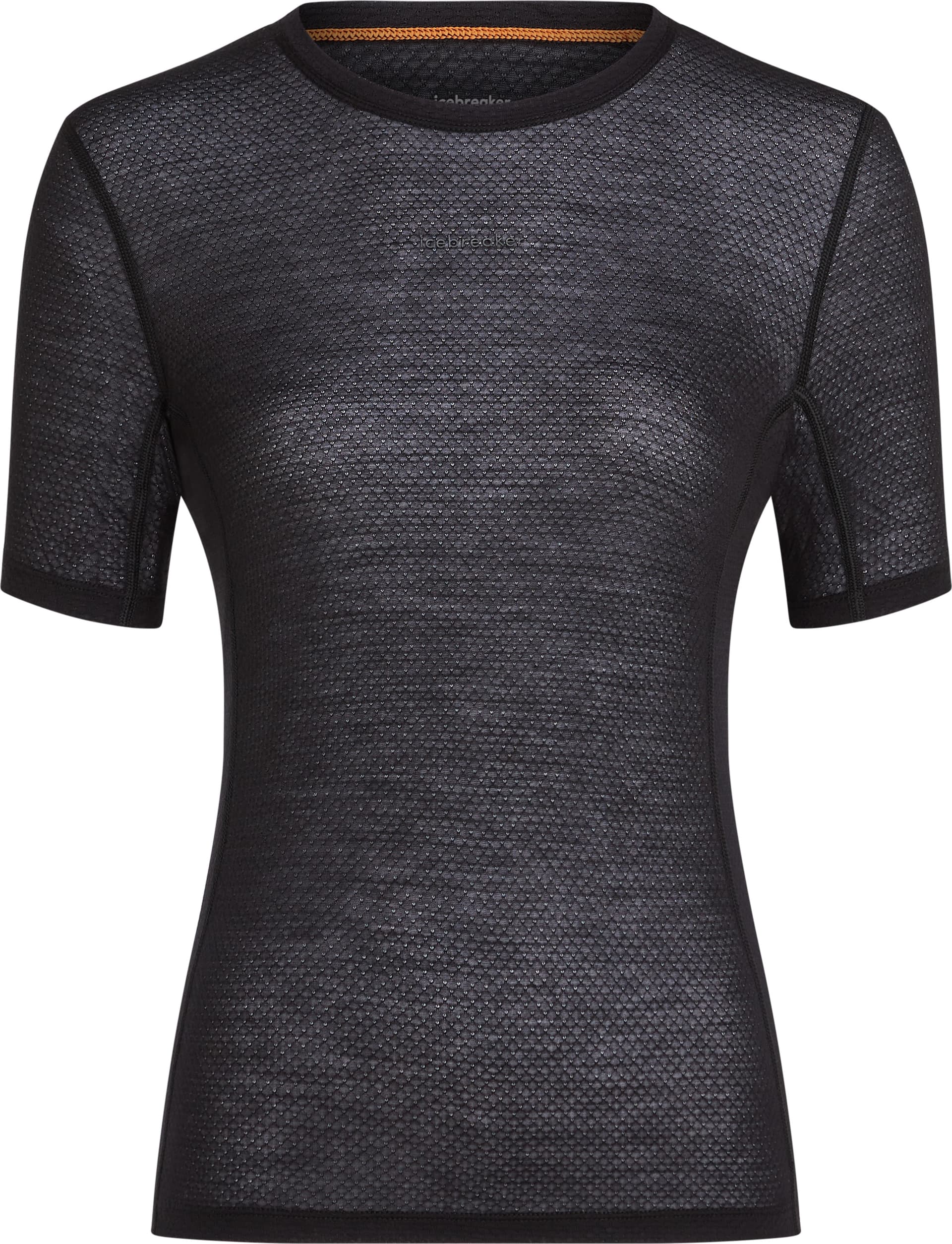 Icebreaker Women's Merino 75 Cool-Lite Featherlight Shortsleeve Crewe Black