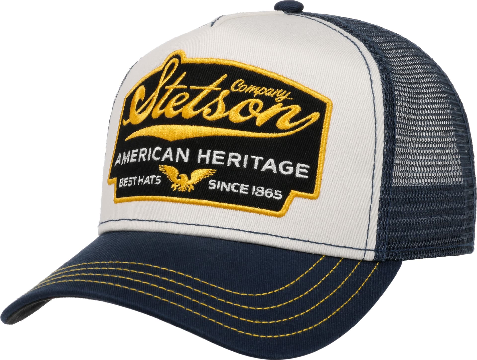Stetson Stetson Men's Trucker Cap American Heritage Marine/White