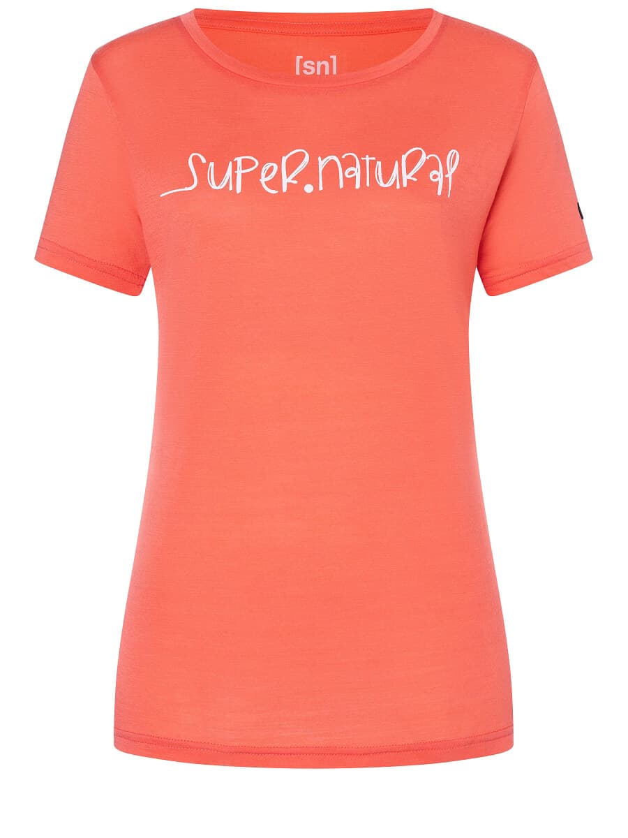 Super.Natural super.natural Women's Signature Tee Living Coral/Fresh White