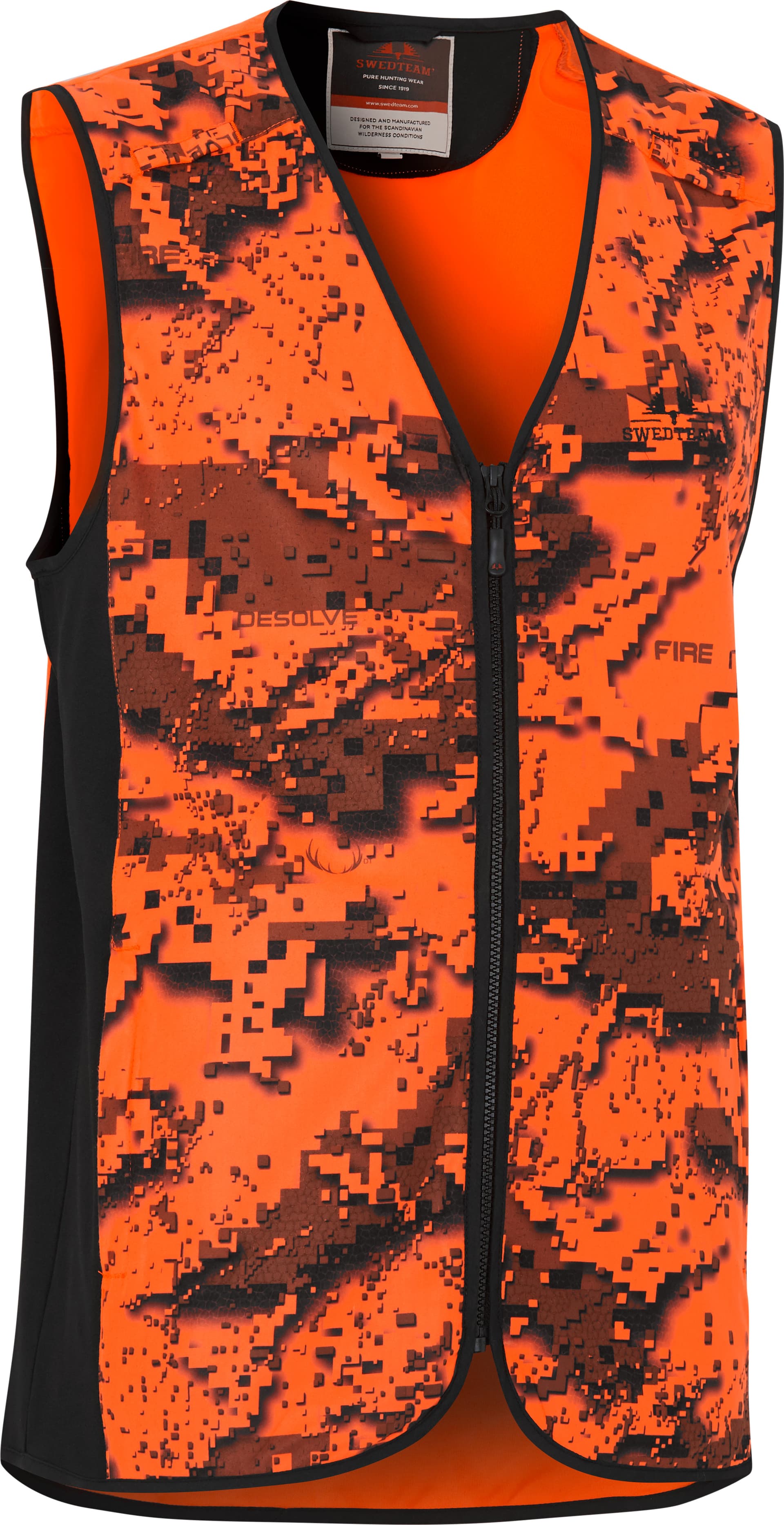 Swedteam Men's Ridge Hi-Viz Vest Desolve Fire