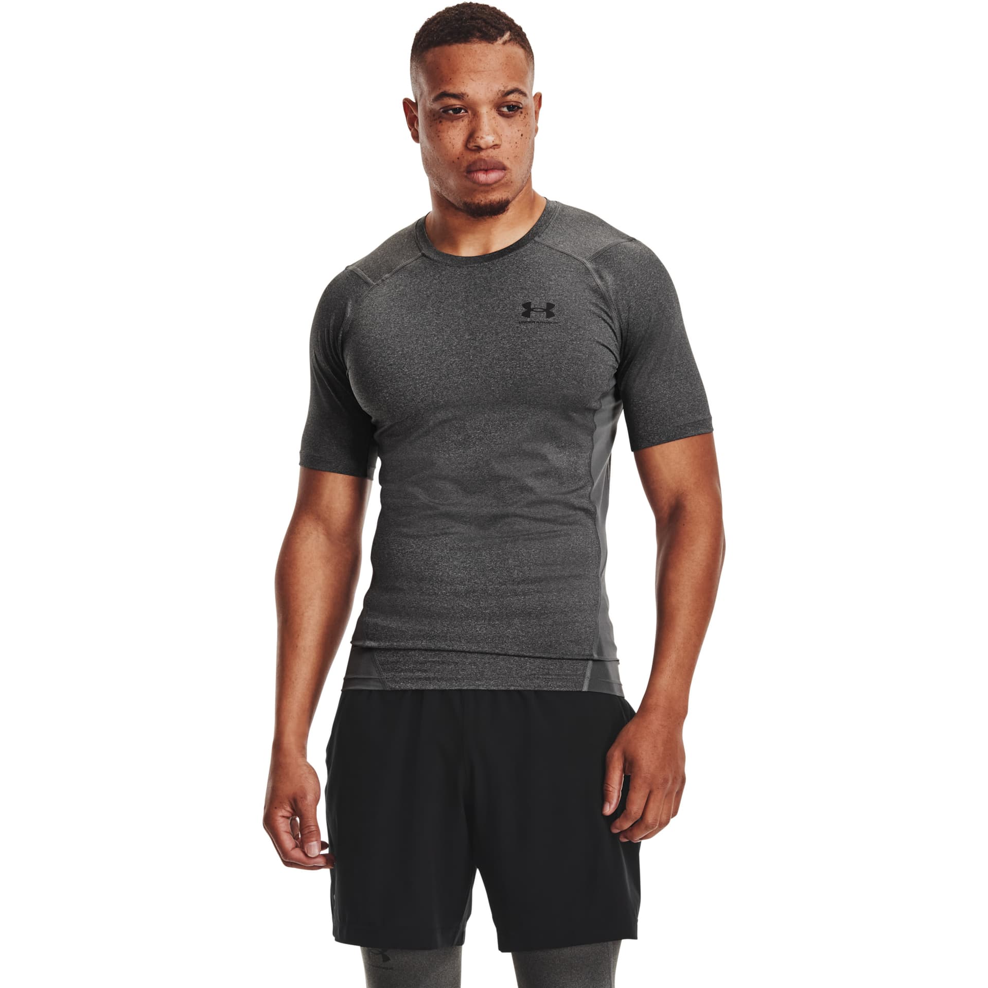 Under Armour Under Armour Men's UA HG Armour Comp Short Sleeve Carbon Heather