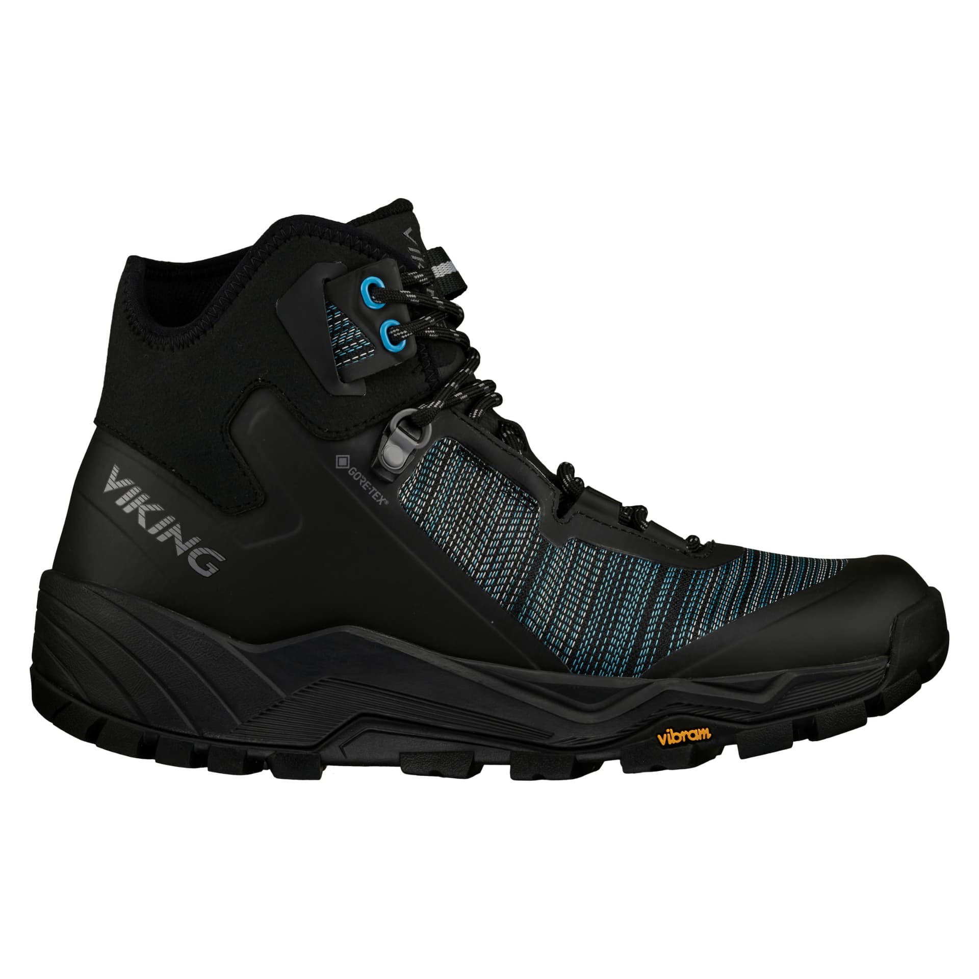 Viking Footwear Unisex Cerra Rolling Mid Gore-Tex Black/Aqua