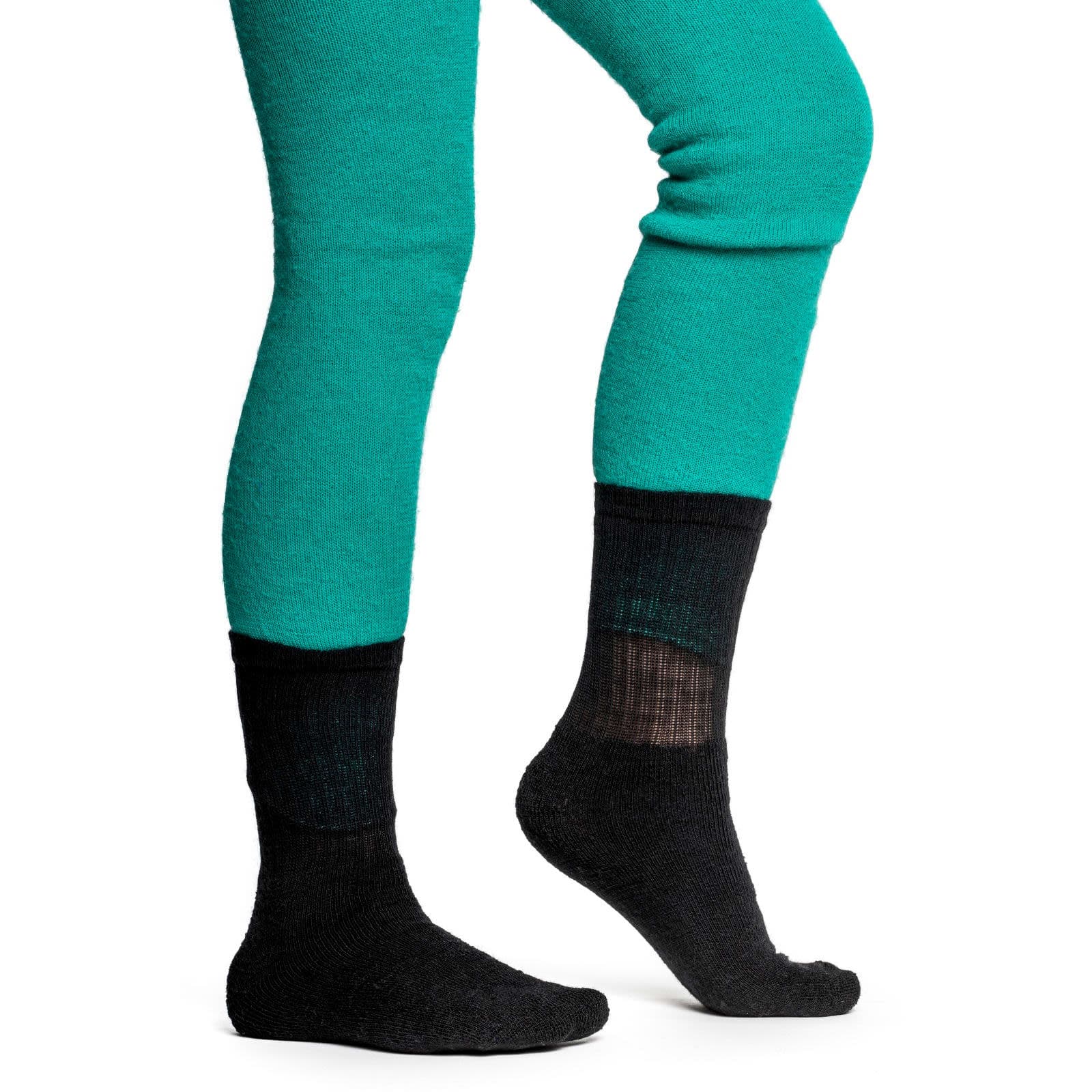 Woolpower Woolpower Kids' Socks Logo 400 Pirate Black