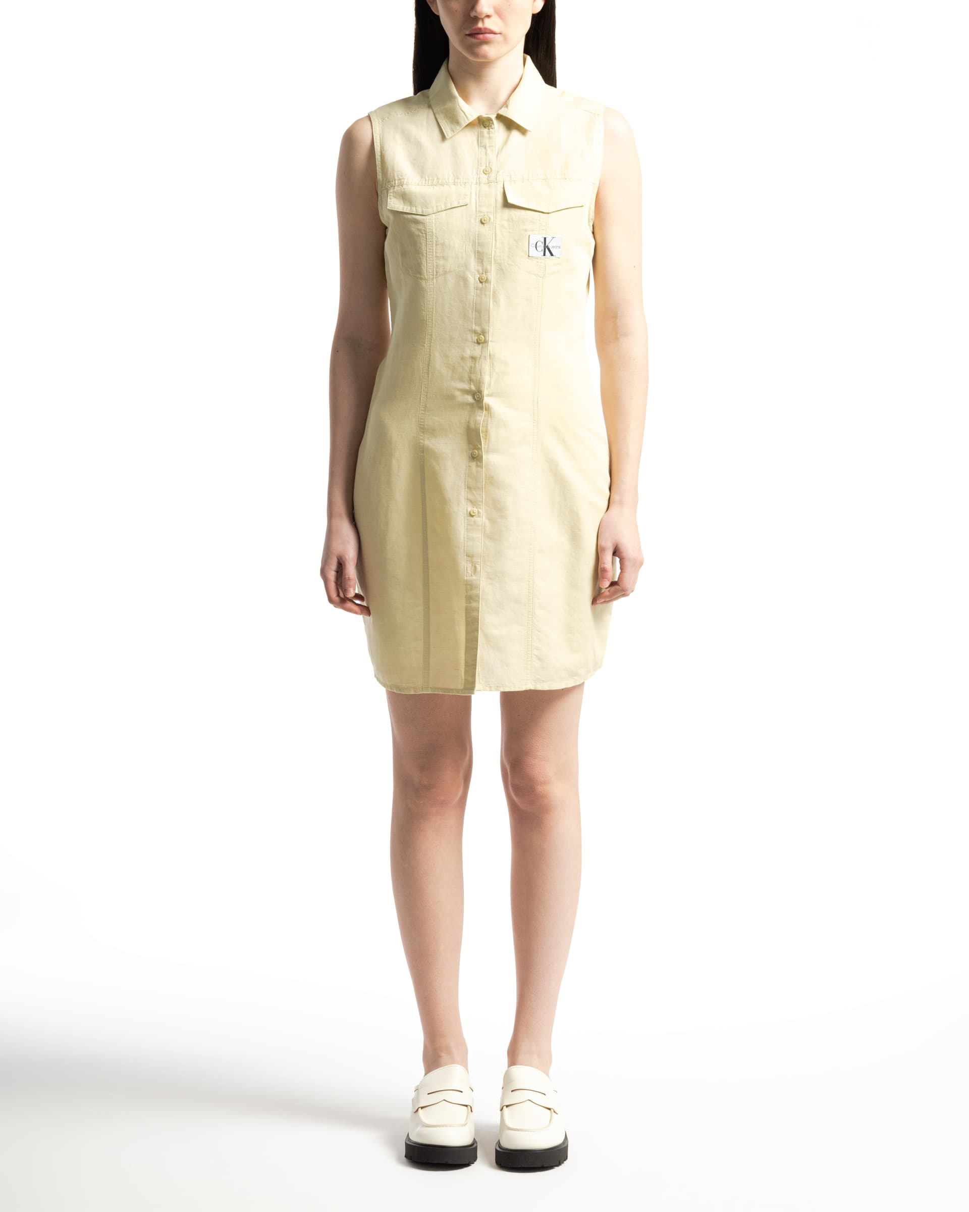 Calvin Klein Jeans Vestido camiseiro Calvin Klein Jeans J20J223690 Verde