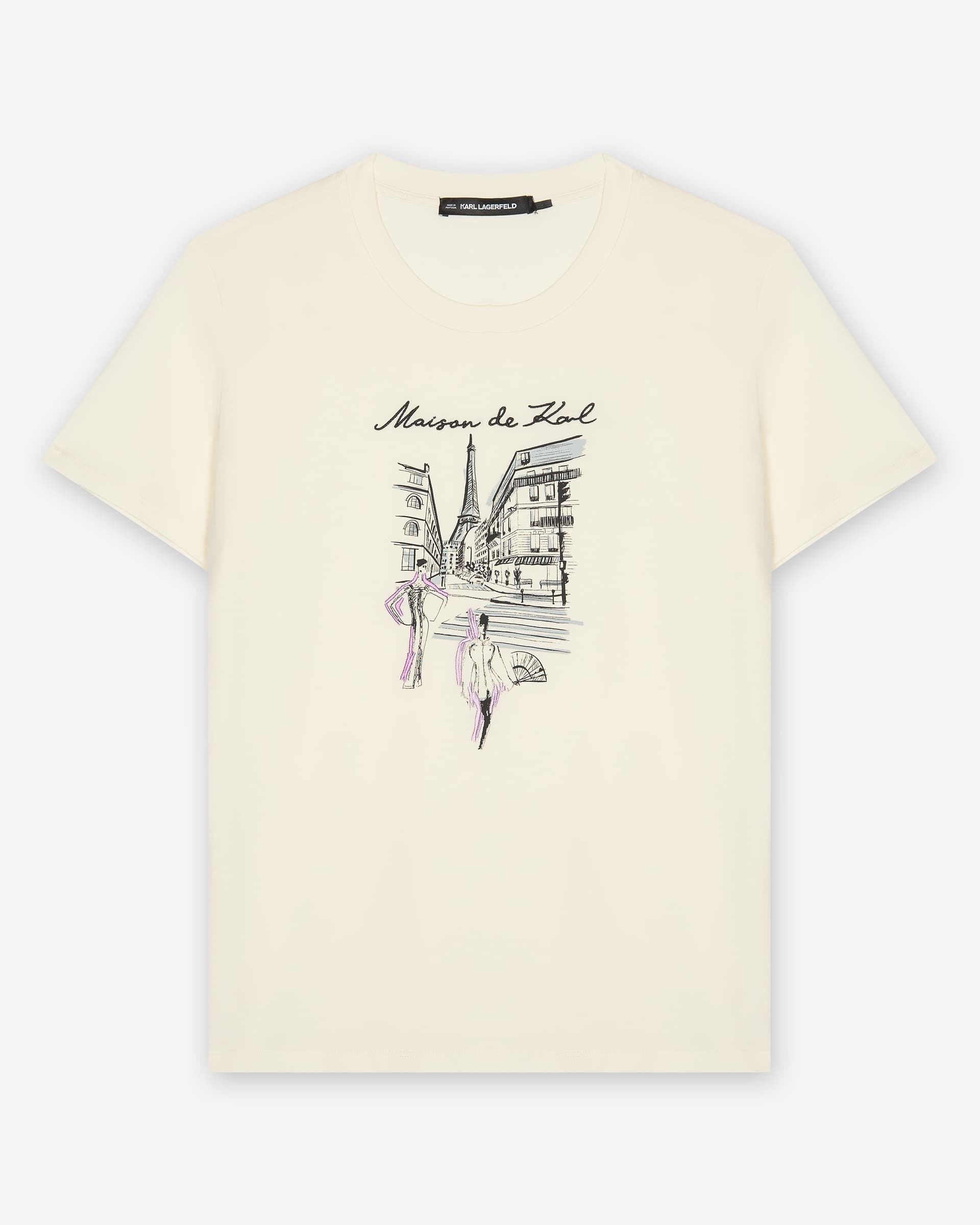 Karl Lagerfeld T-shirt Karl Lagerfeld Paris Sketch Street Branco