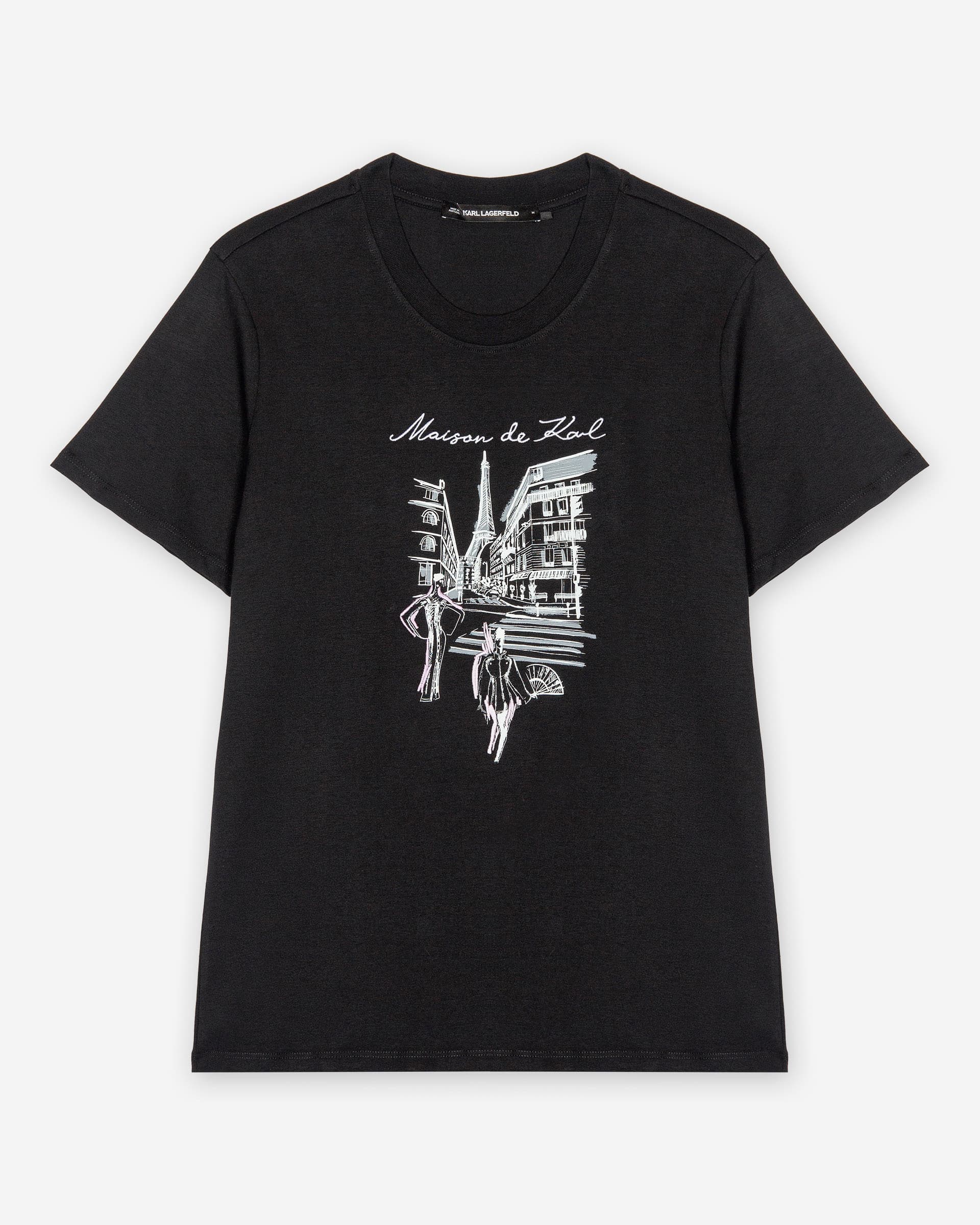 Karl Lagerfeld T-shirt Karl Lagerfeld Paris Sketch Street Preto