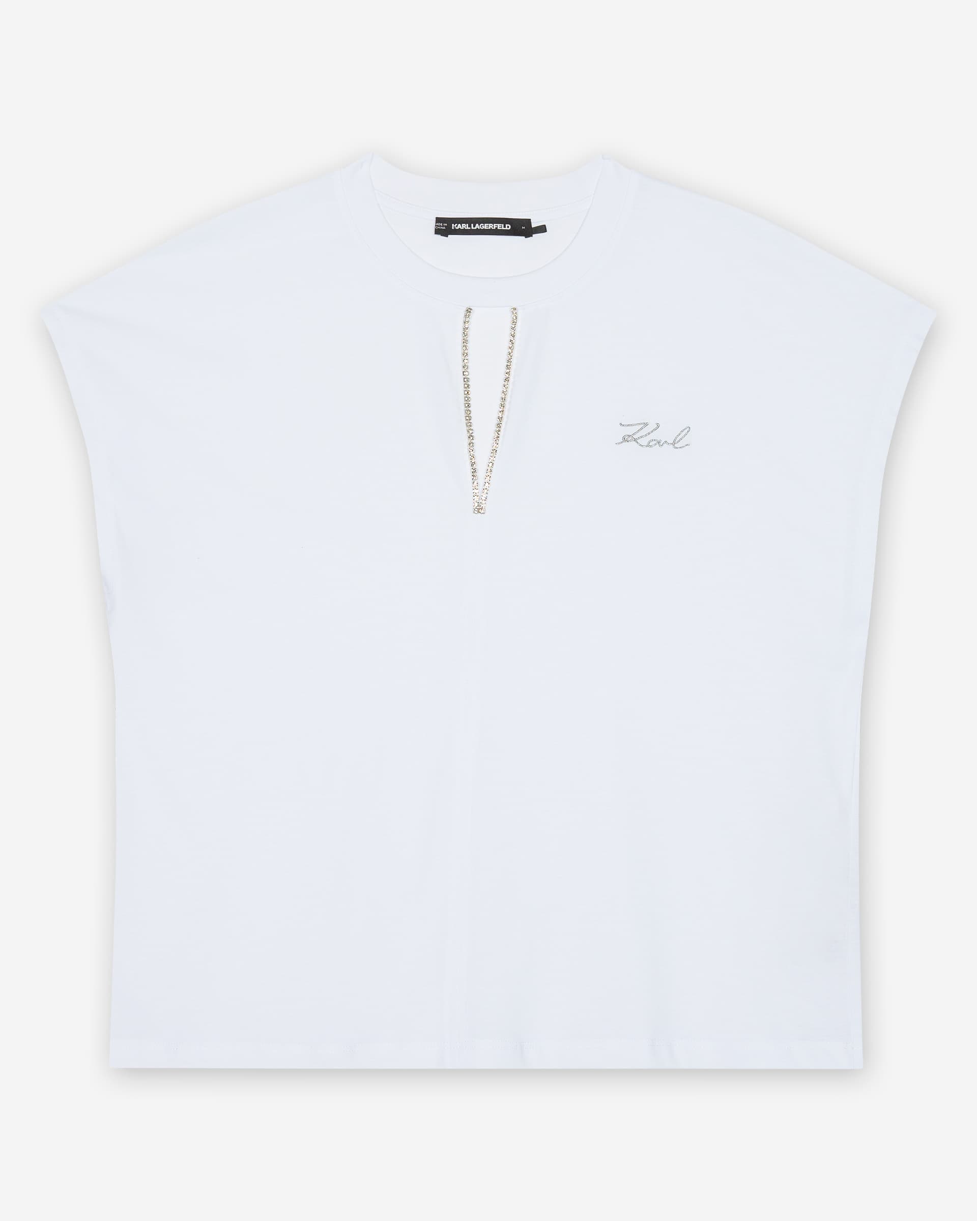 Karl Lagerfeld T-shirt Karl Lagerfeld Embellished Relaxed Branco