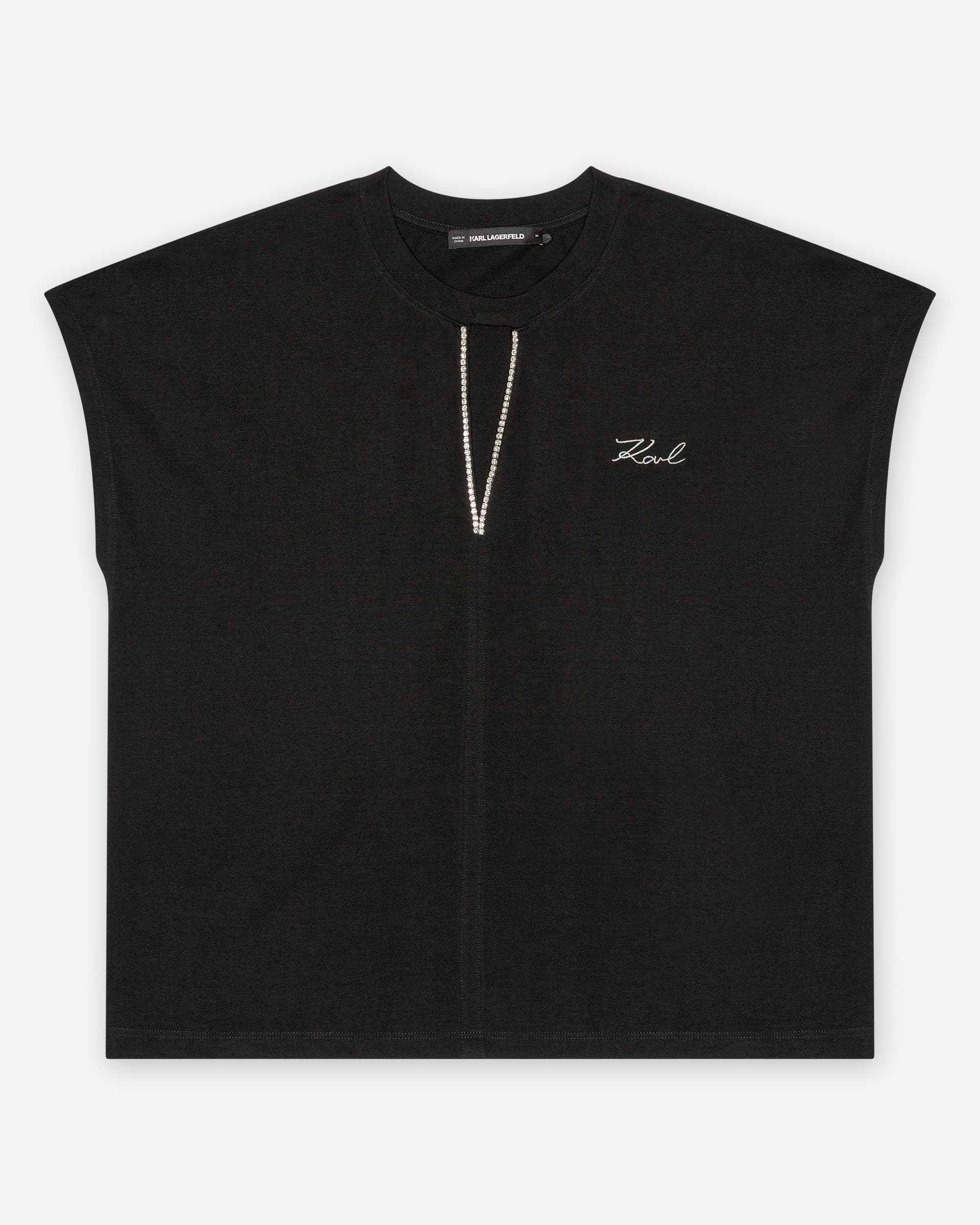 Karl Lagerfeld T-shirt Karl Lagerfeld Embellished Relaxed Preto
