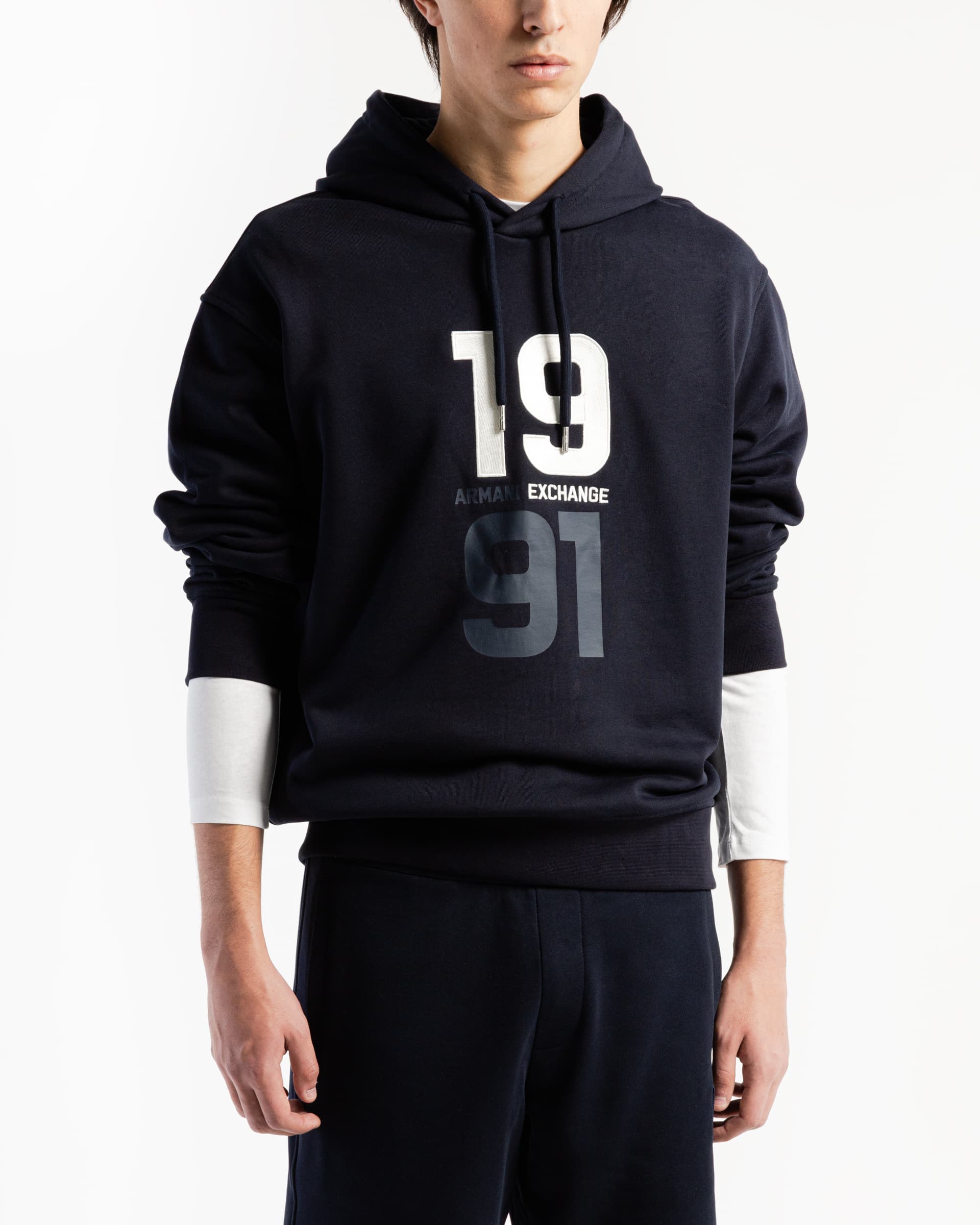 Armani Exchange Hoodie Armani Exchange 3DZMLJ Azul