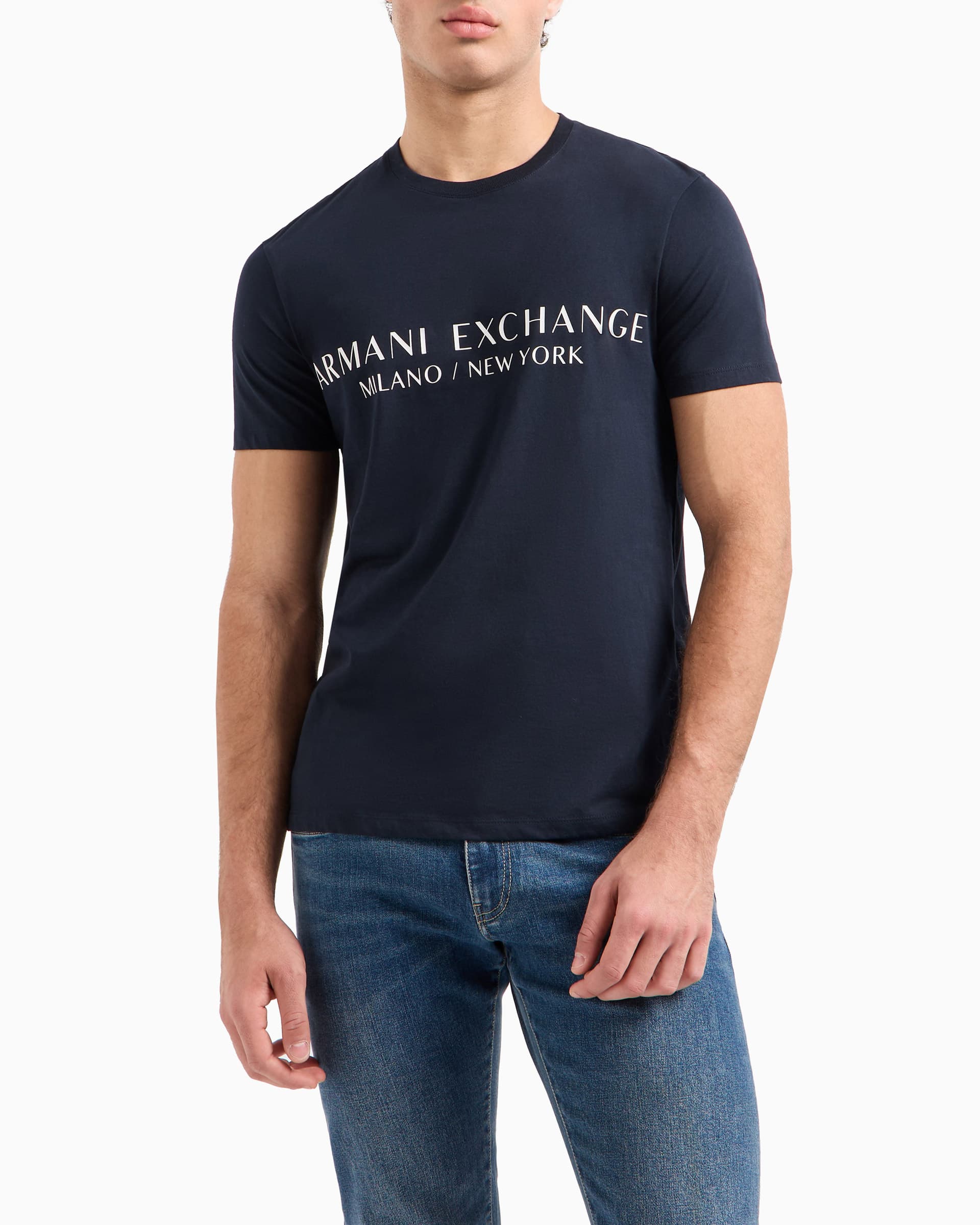 Armani Exchange T-shirt slim fit Armani Exchange 8NZT72 Z8H4Z Azul