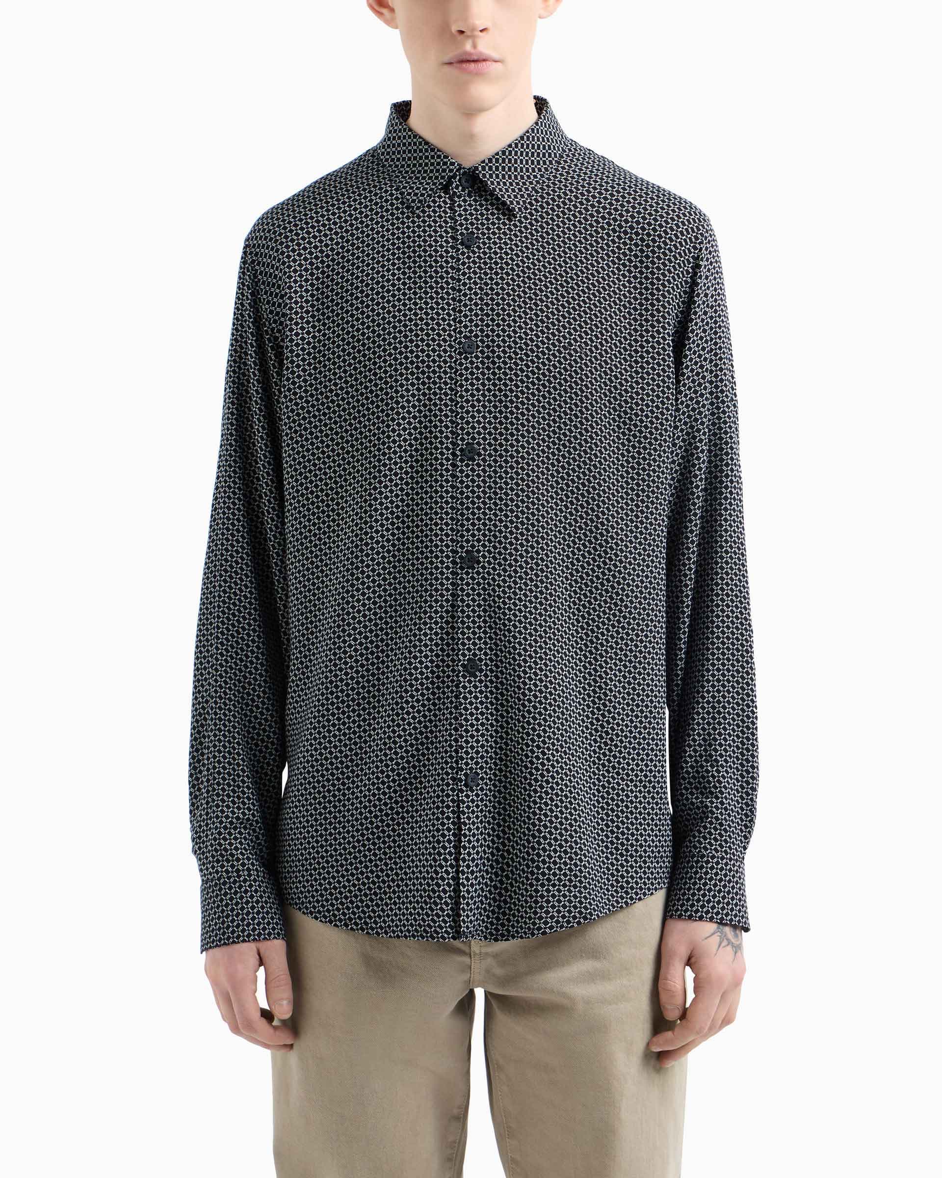Armani Exchange Camisa Armani Exchange XM000668 Azul