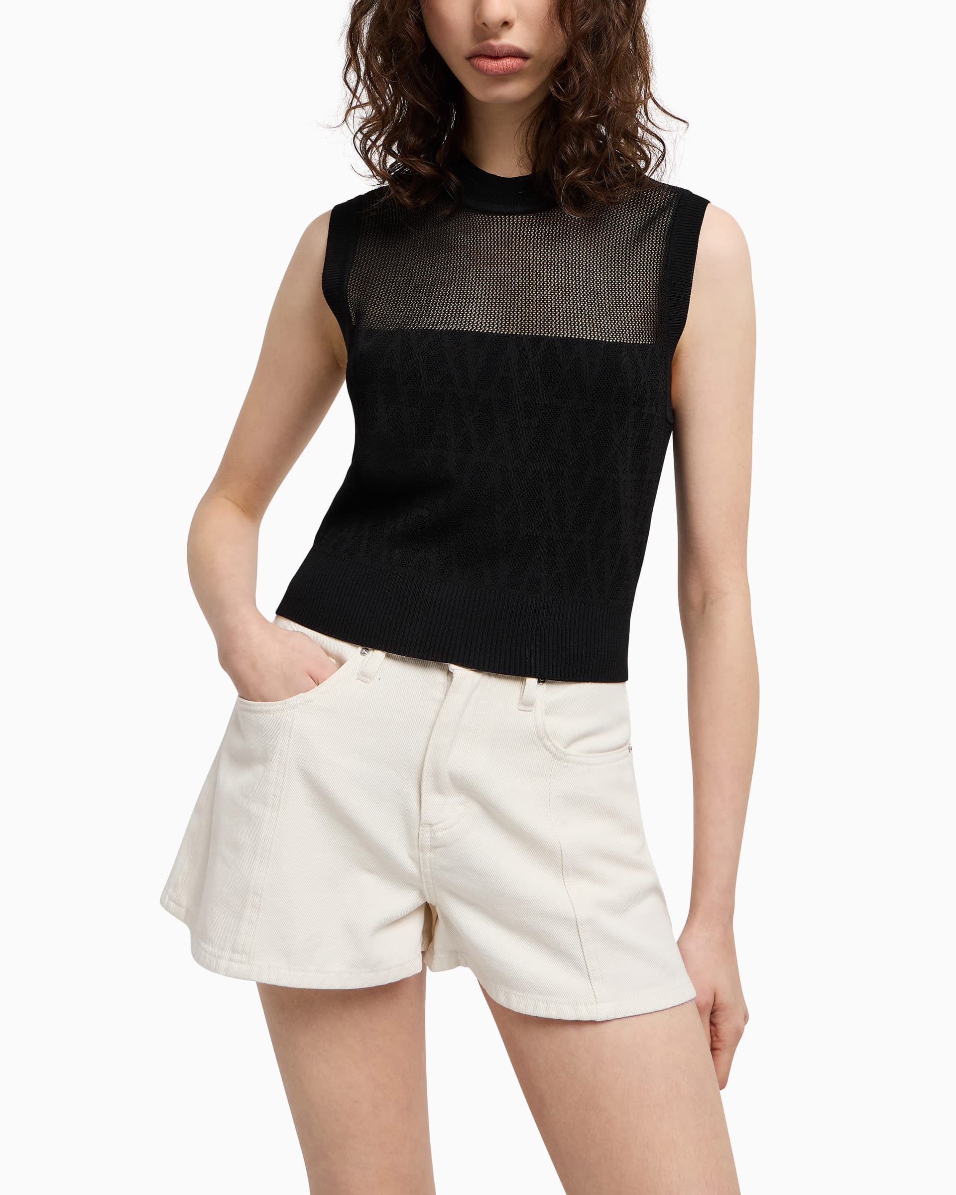 Armani Exchange Top Armani Exchange XW000580 Preto